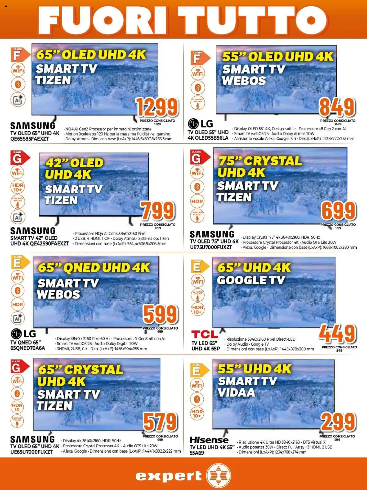 Volantino Expert del 27.12.2025 | Pagina: 14 | Prodotti: smart TV, TV, Audio, USB