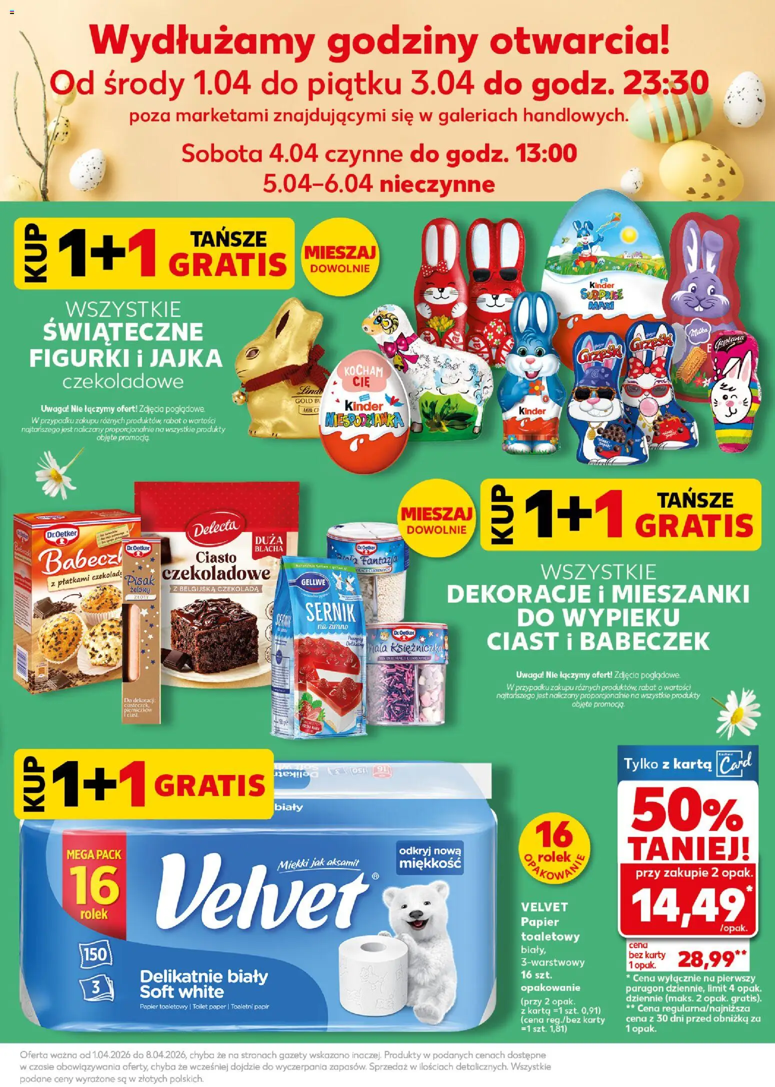 Kaufland Polsko leták - Mocny start od 07.04.2026 | Strana: 7 | Produkty: Lindt, Toaletní papír, Velvet, Karty