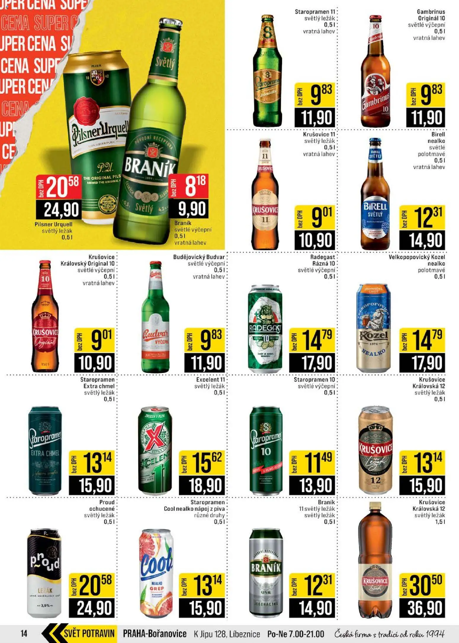 Jip leták - Cash & Carry od 07.01.2026 | Strana: 14 | Produkty: Staropramen 10, Grep, Staropramen 11, Pilsner Urquell
