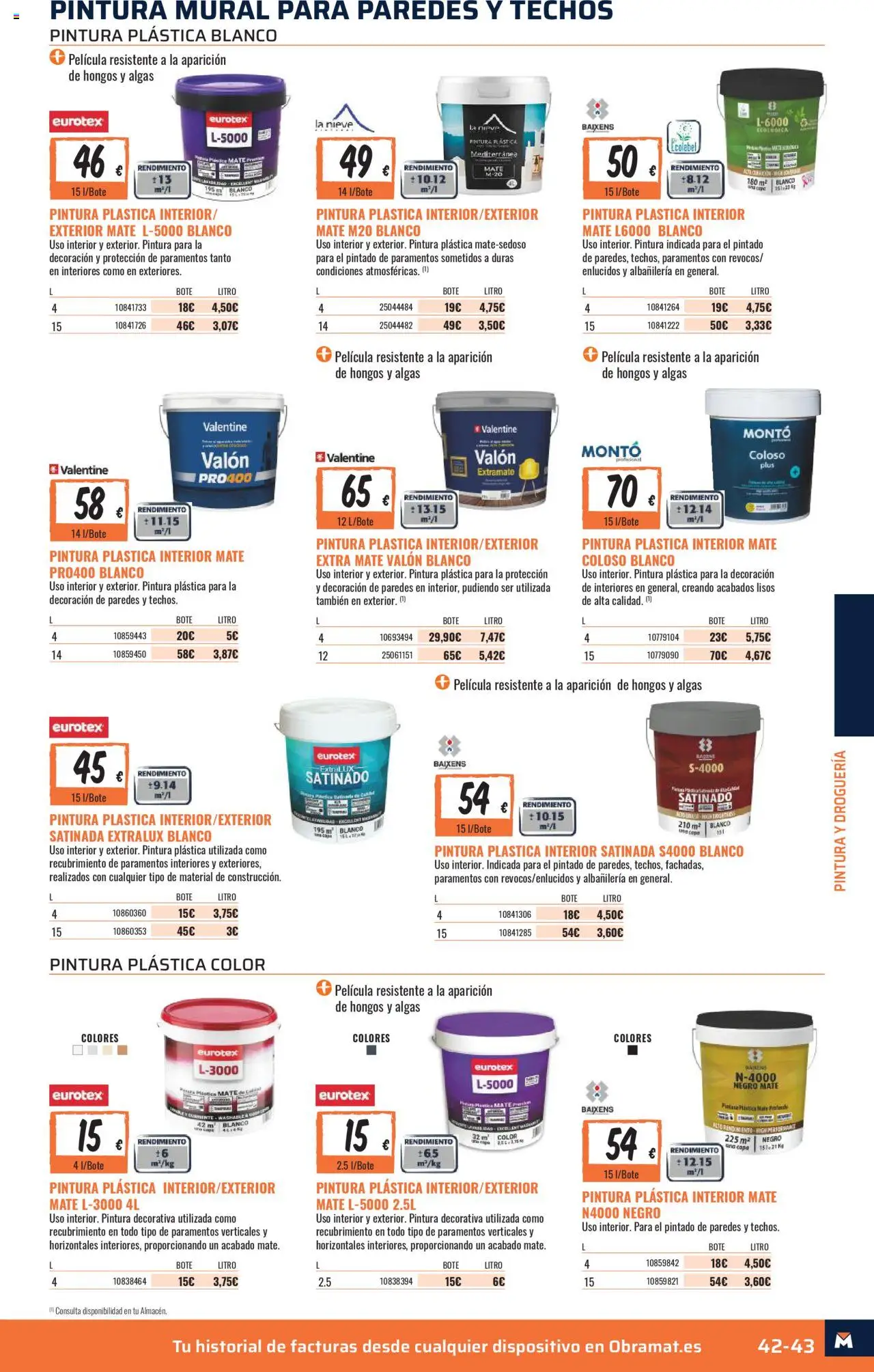 Obramat - Alicante  │ válido desde el 10.10.2025 | Página: 43 | Productos: Pintura plástica