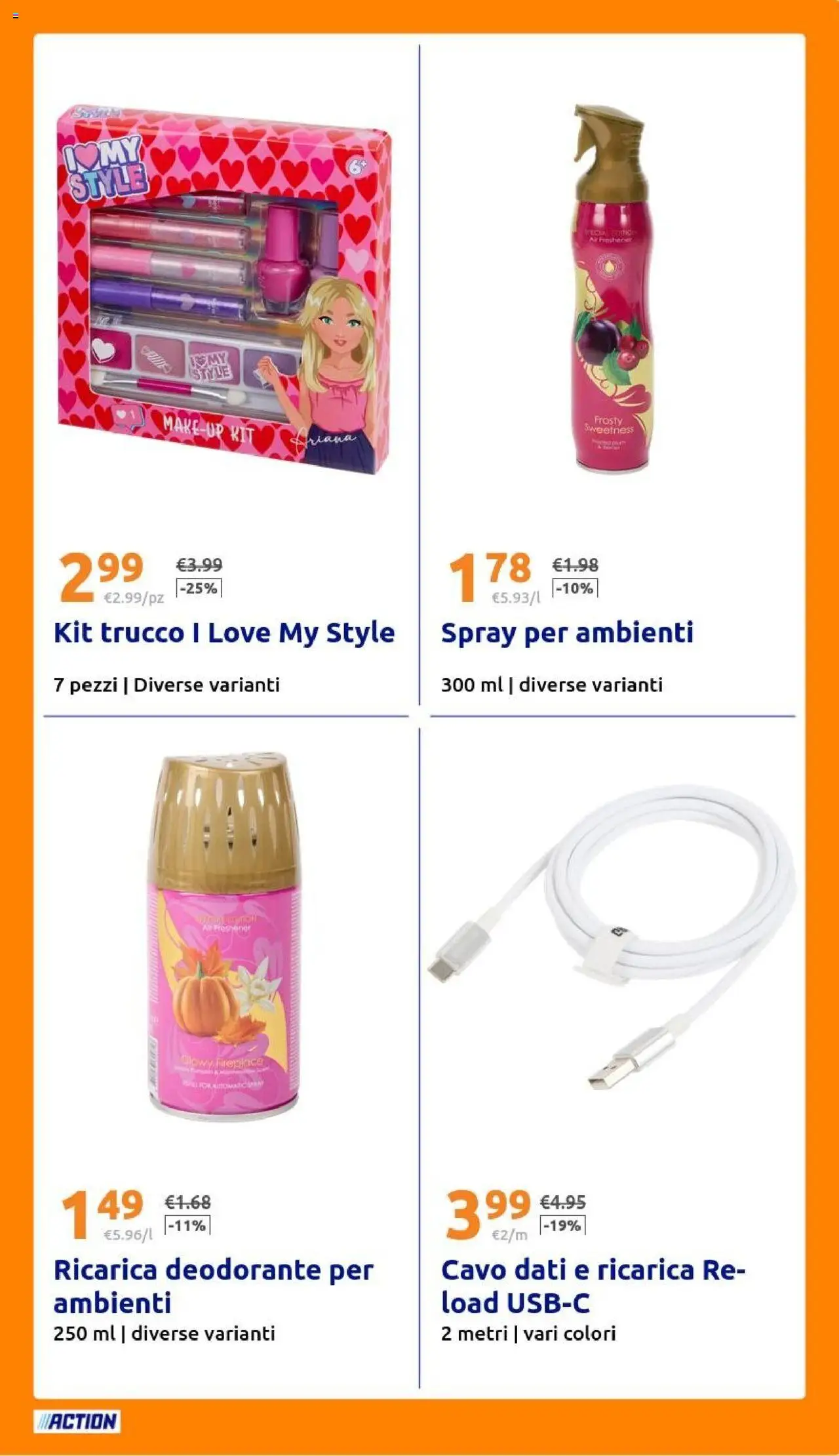 Volantino Action del 15.10.2025 | Pagina: 21 | Prodotti: Deodorante, Cavo, Trucco