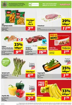Nah und Frisch Flugblatt ab 29.04.2026 gültig | Seite: 8 | Produkte: Obst, Butter, Bananen, Rindfleisch