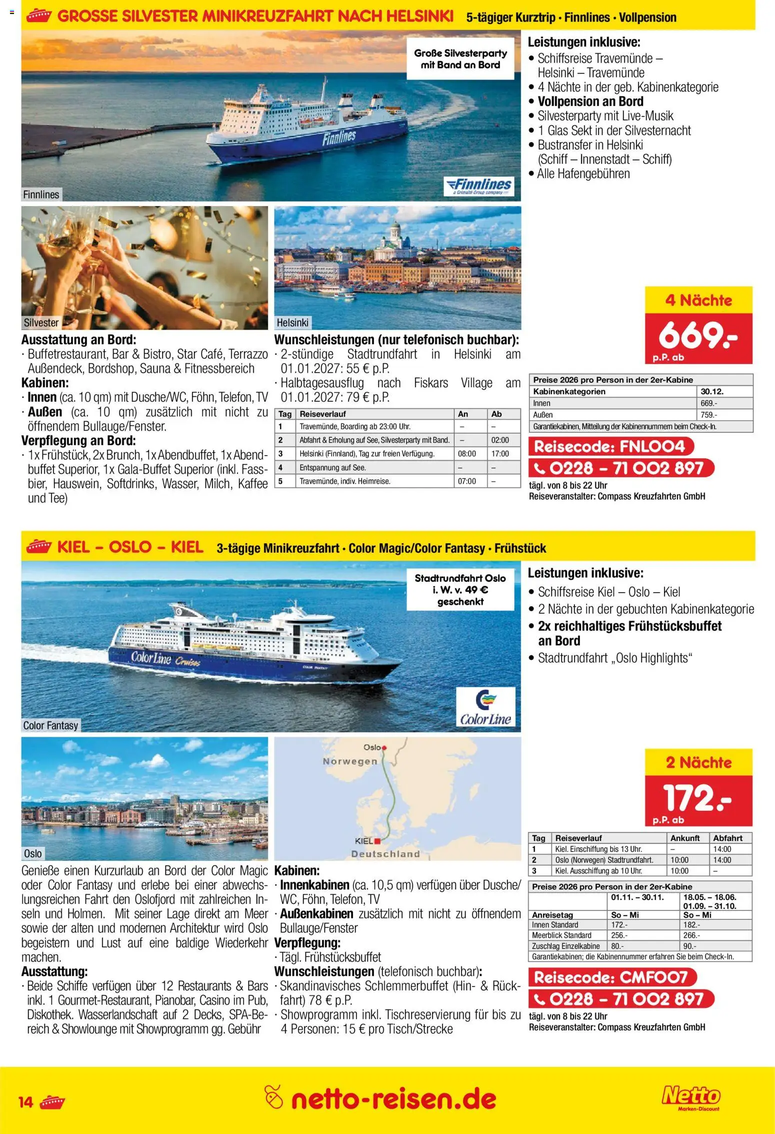 Netto Reisen Prospekt 	 – gültig ab 30.04.2026 | Seite: 14 | Produkte: Sekt, Tee, Uhr, TV