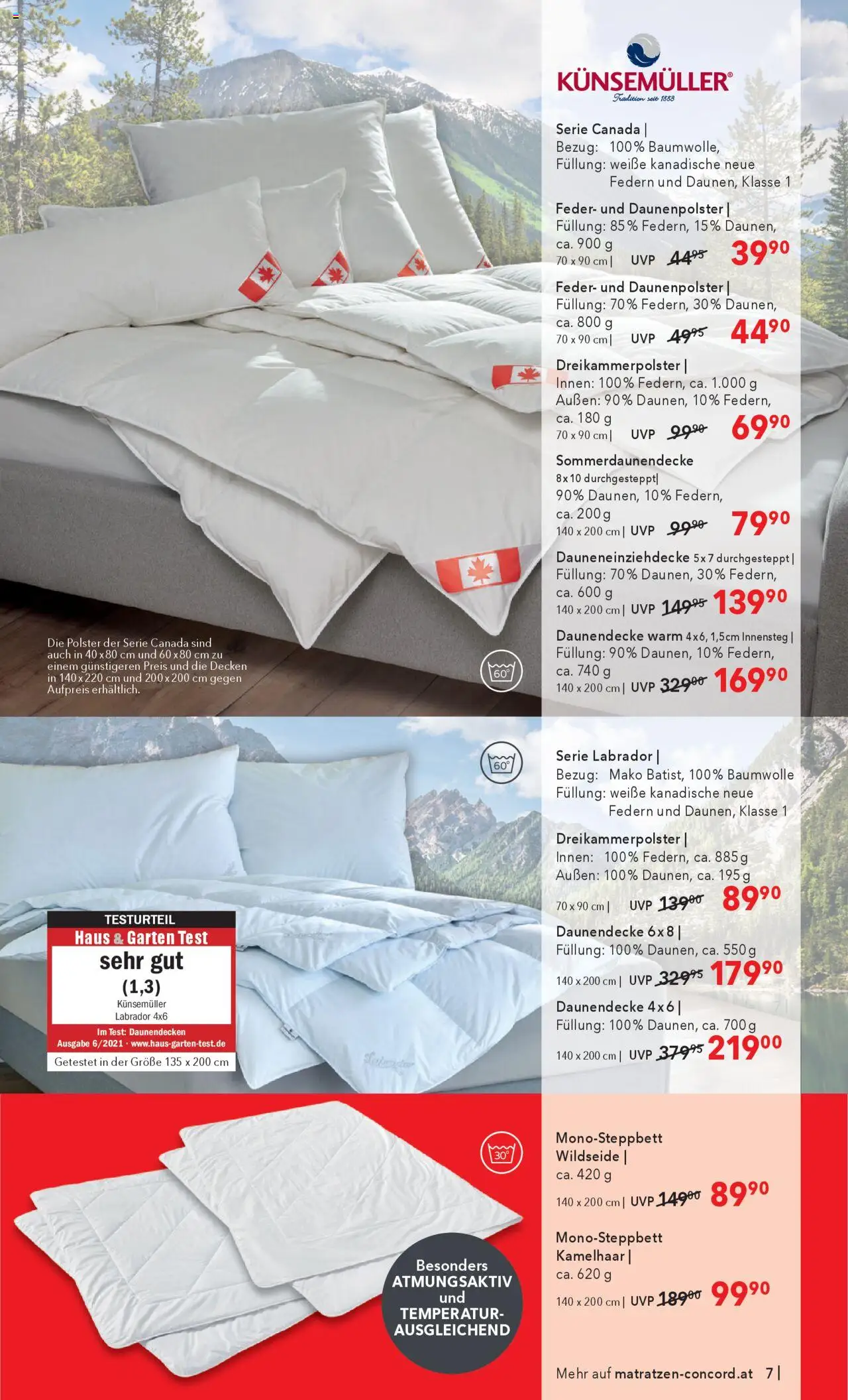 Matratzen Concord Flugblatt gültig ab 30.07.2025 | Seite: 7