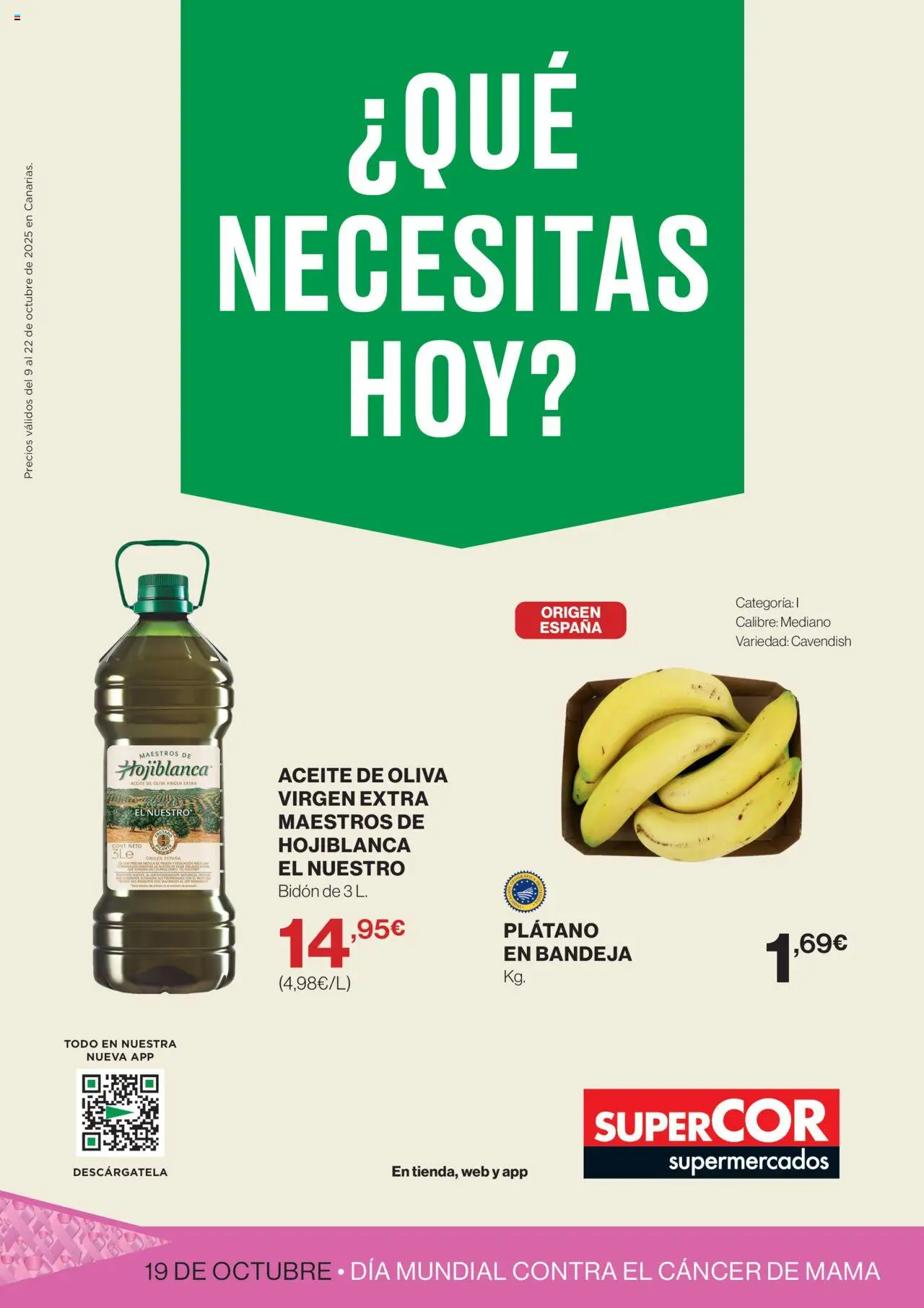 Supercor Canarias │ válido desde el 09.10.2025 | Página: 1 | Productos: Aceite, Aceite de oliva, Aceite de oliva virgen extra, Bandeja