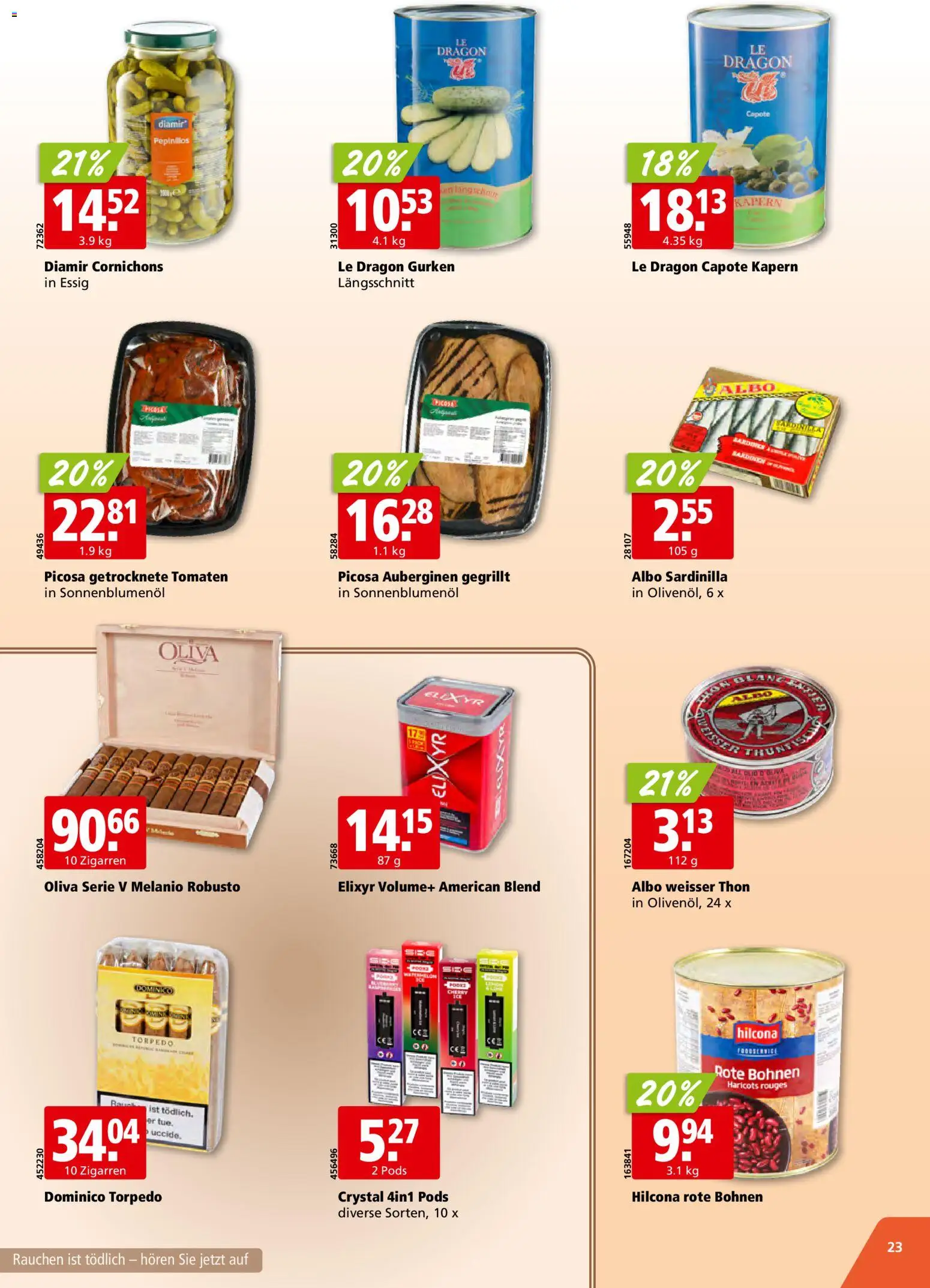 Aligro Aktionen – gültig ab 02.03.2026 | Seite: 23 | Produkte: Essig, Tomaten, Gurken