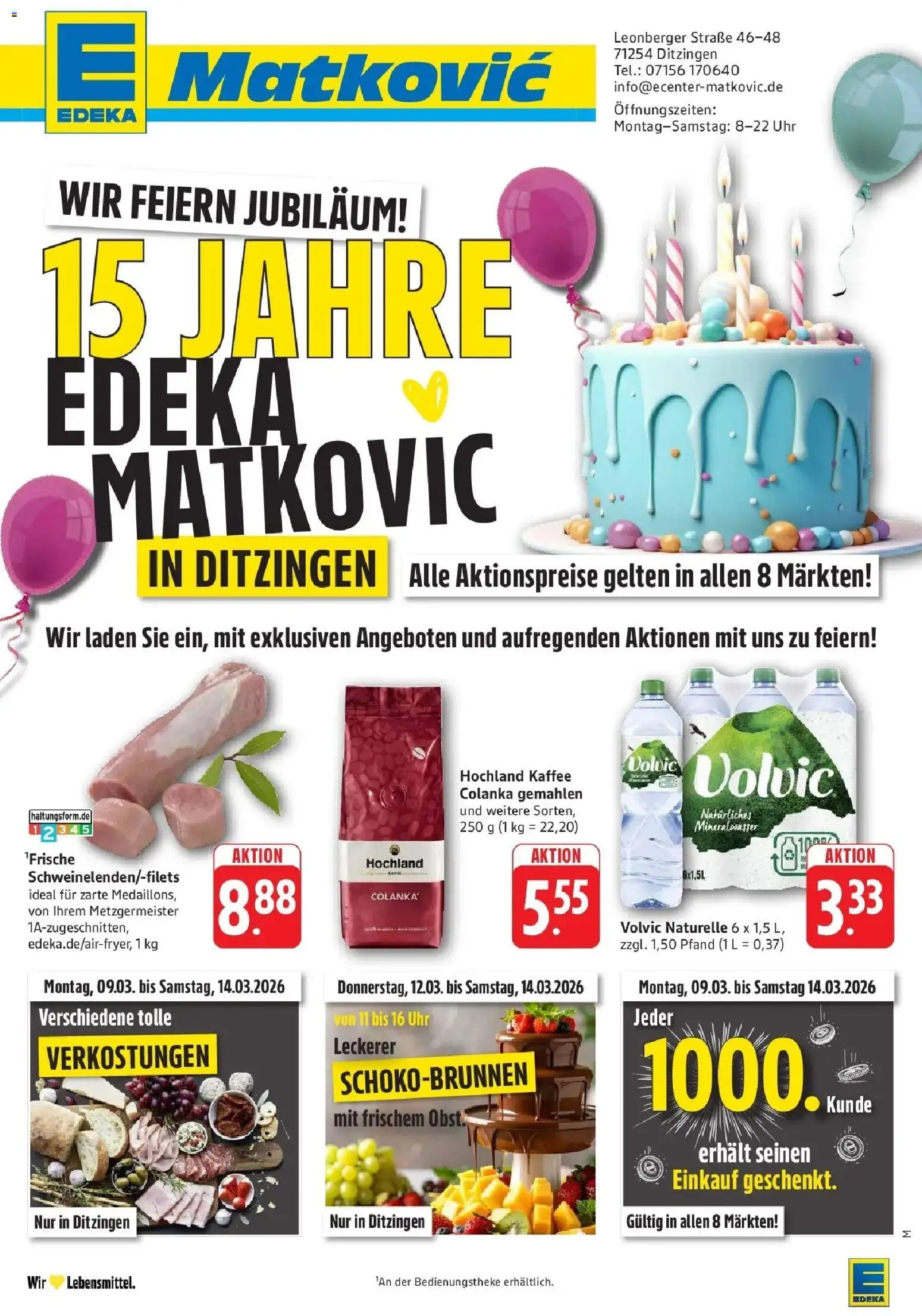 Edeka prospekt Möglingen	 – gültig ab 09.03.2026 | Seite: 21 | Produkte: Kaffee, Volvic, Uhr