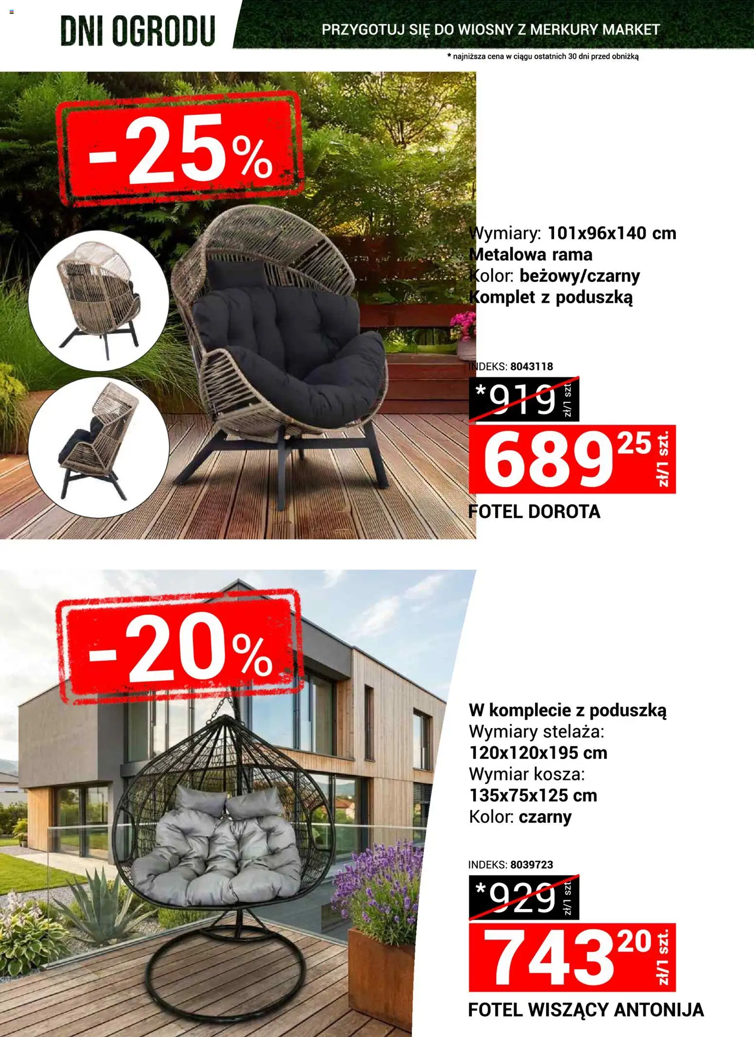 Merkury Market gazetka - Przygotuj się do wiosny od 21.03.2026 | Strona: 15 | Produkty: Poduszka, Fotel