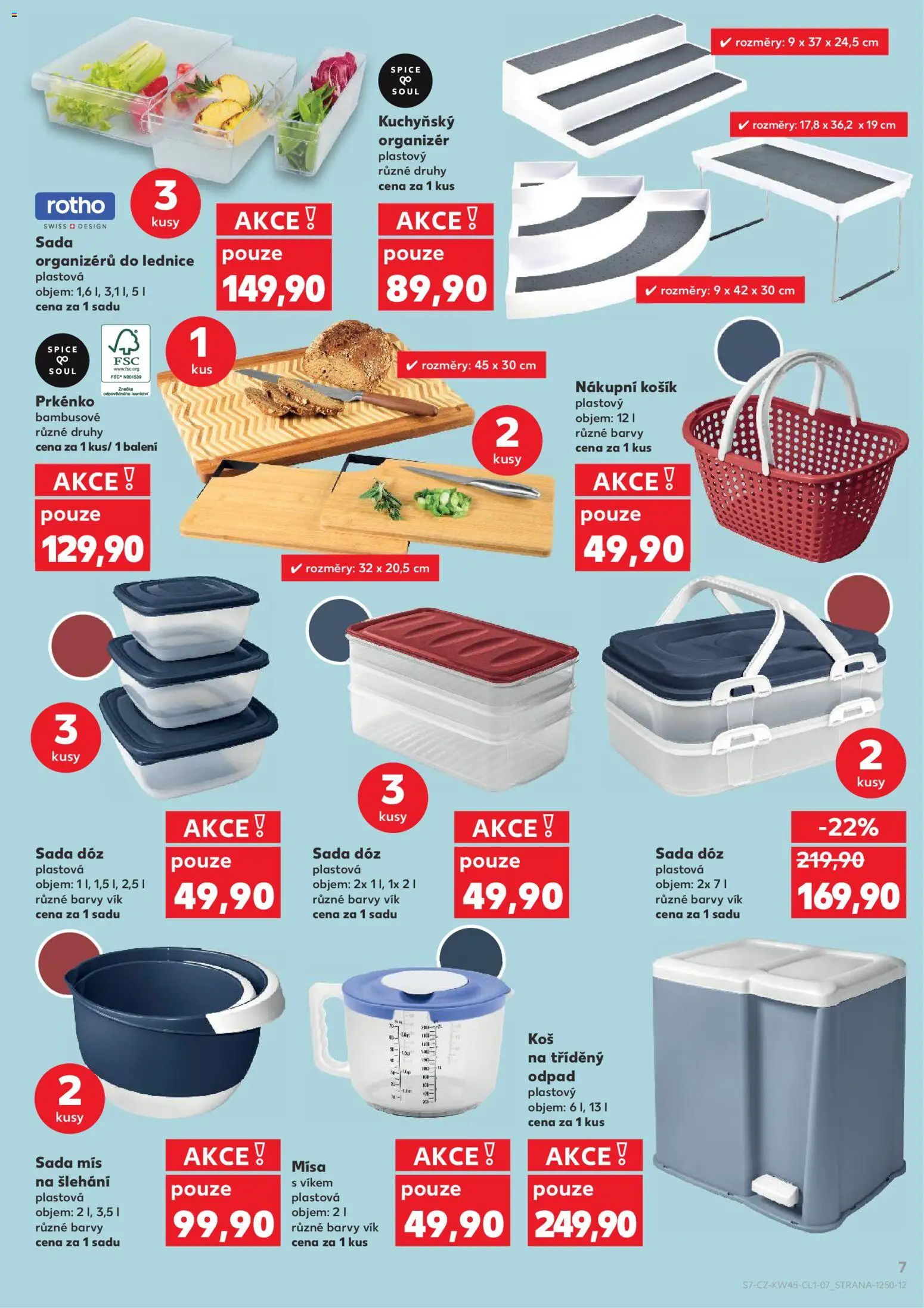 Kaufland leták - Plzeň od 05.11.2025 | Strana: 7 | Produkty: Koš na tříděný odpad, Koš, Miš, Barvy