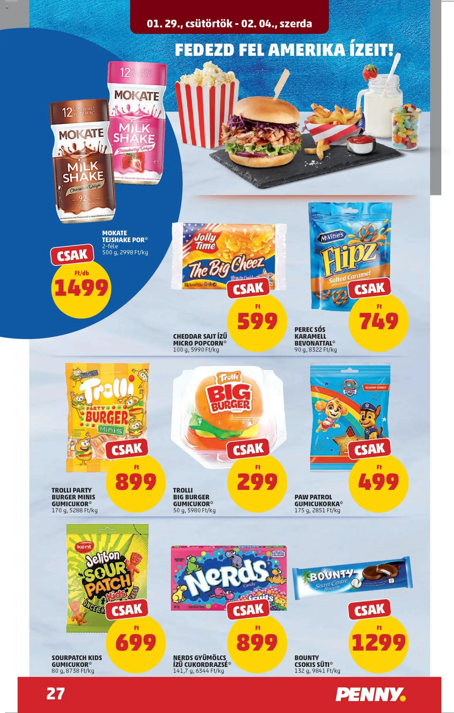 PENNY akciós ujság - amely érvényes a következő dátumtól: 29.01.2026 | Oldal: 31 | Termékek: Gyümölcs, Gumicukor, Popcorn, Sajt