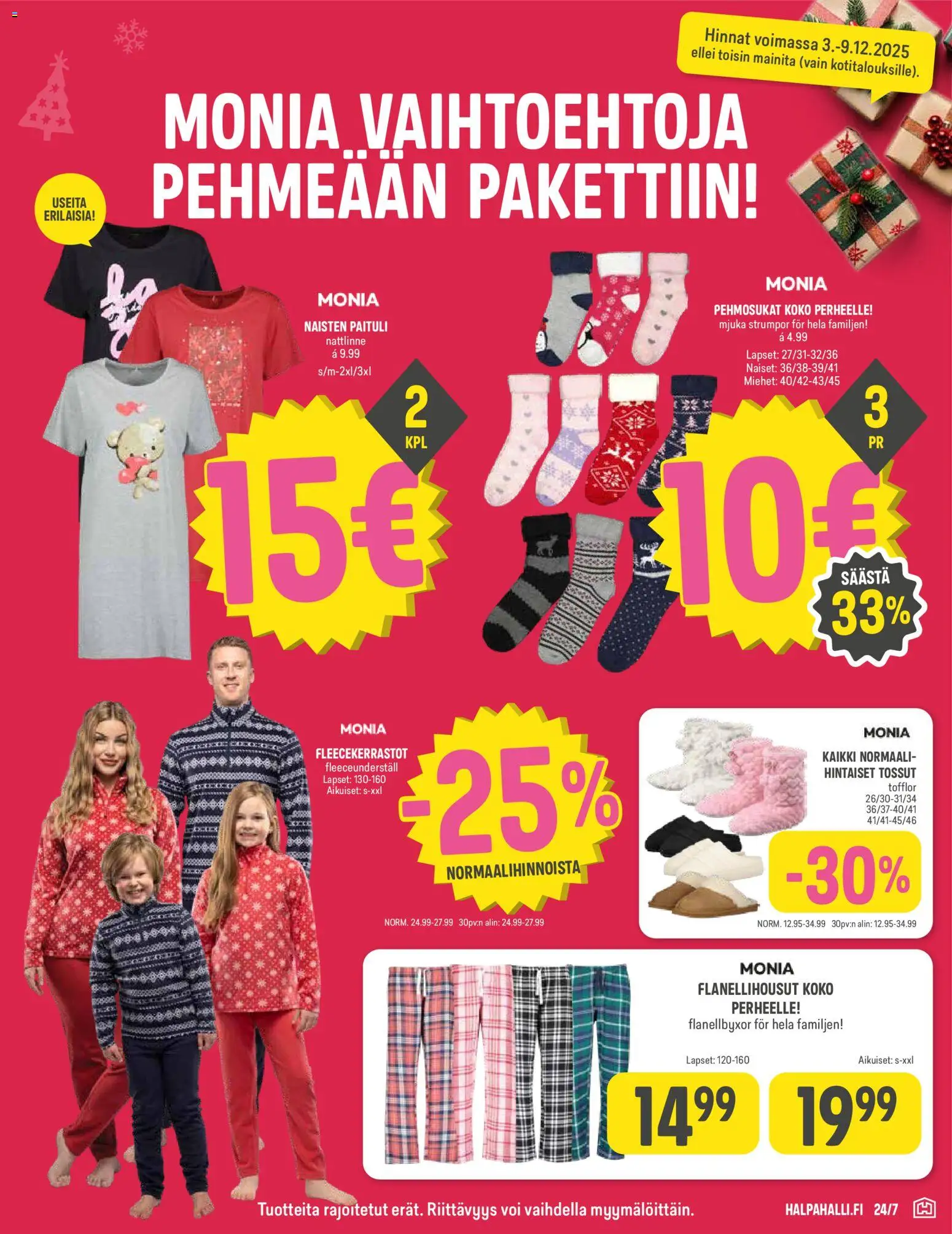 Halpa Halli tarjoukset – voimassa 03.12.2025 alkaen | Sivu: 15 | Tuotteet: Voi, Tossut