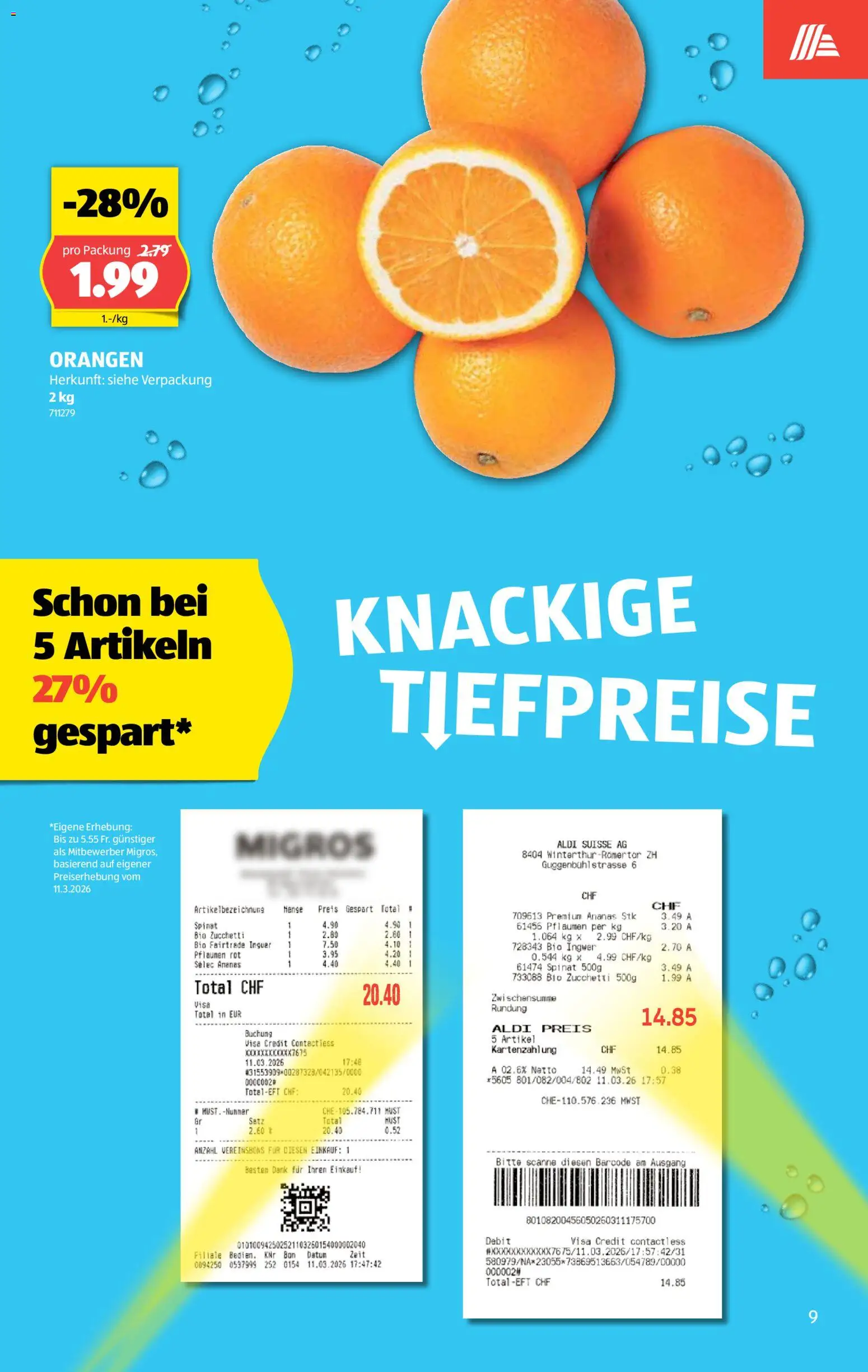 Aldi aktionen – gültig ab 16.04.2026 | Seite: 10 | Produkte: Orangen, Ananas