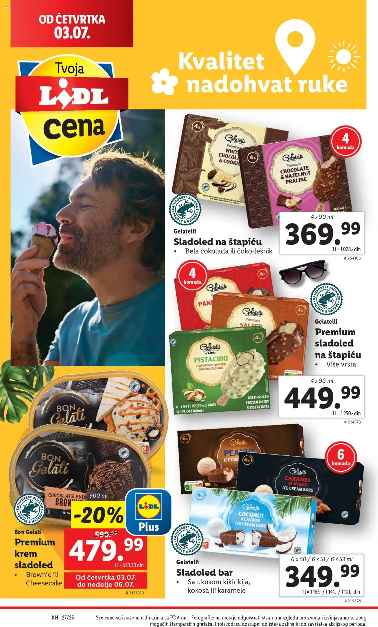 Lidl katalog - važi od 03.07.2025 | Strana: 30 | Proizvode: Sladoled, Praline, Cheesecake, Čokolada
