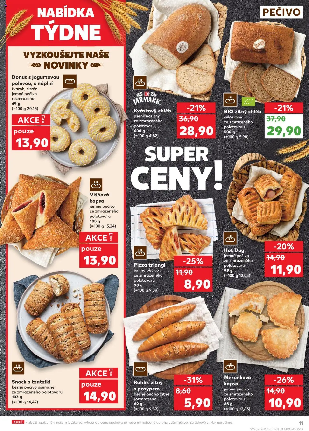Kaufland leták - Liberec od 30.07.2025 | Strana: 11 | Produkty: Chléb, Hot dog, Žitný chléb, Citron