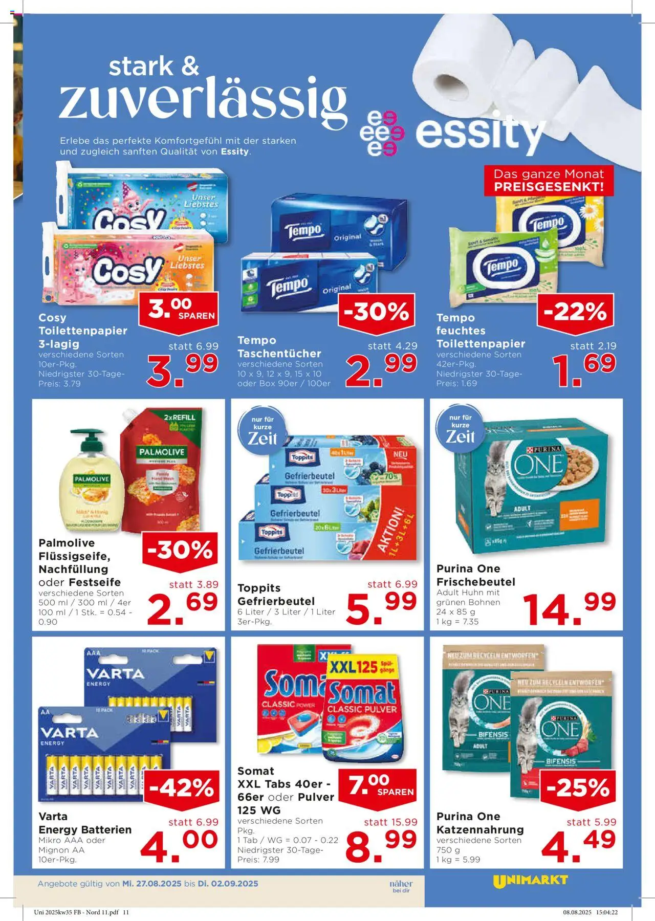 Unimarkt Nord gültig ab 27.08.2025 | Seite: 11 | Produkte: Box