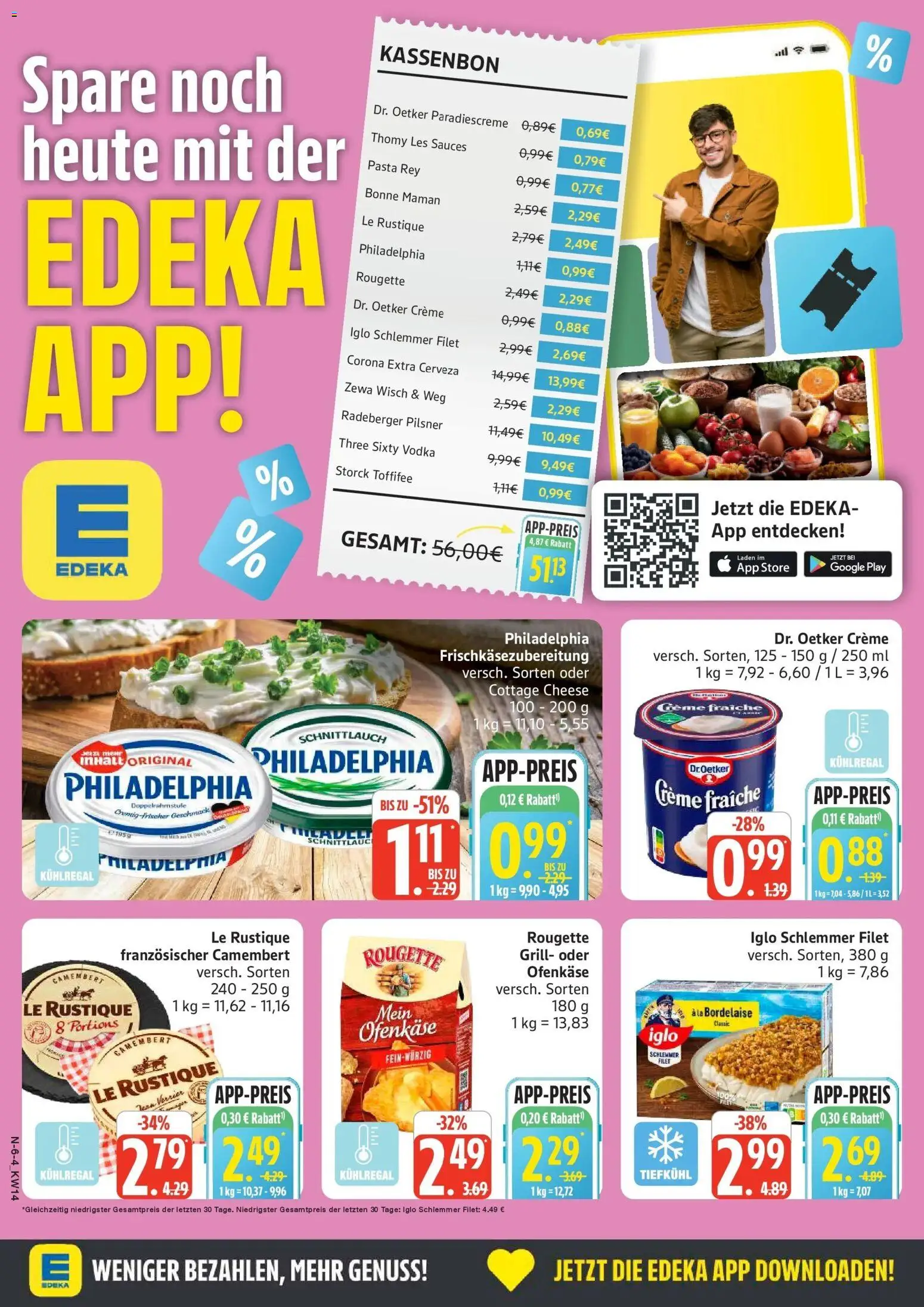 Edeka prospekt Rostock	 – gültig ab 30.03.2026 | Seite: 6 | Produkte: Grill, Philadelphia, Zewa, Creme