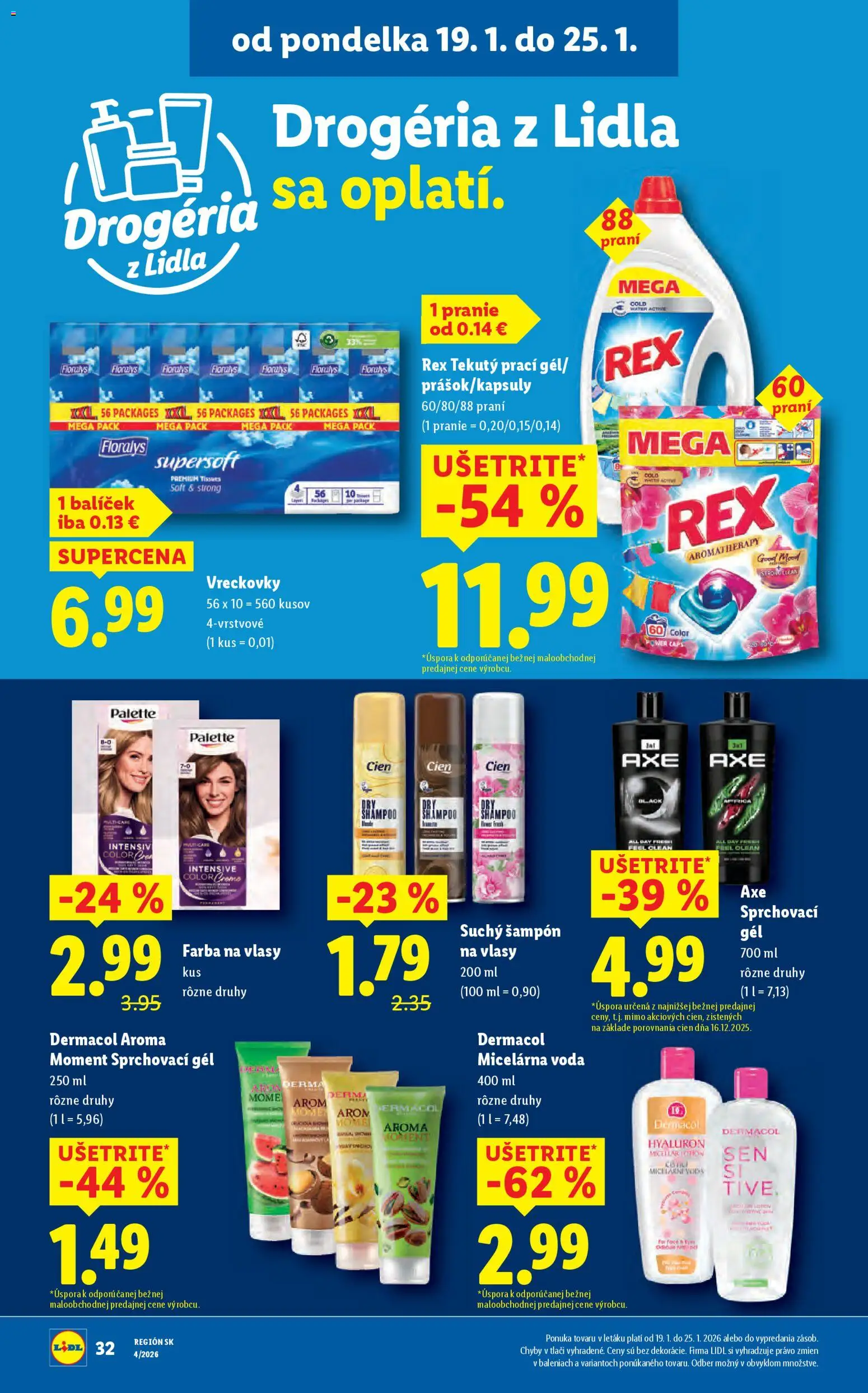 Nové Lidl akcie – leták je platný od 22.01.2026 | Strana: 74 | Produkty: Šampón, Farba na vlasy, Voda