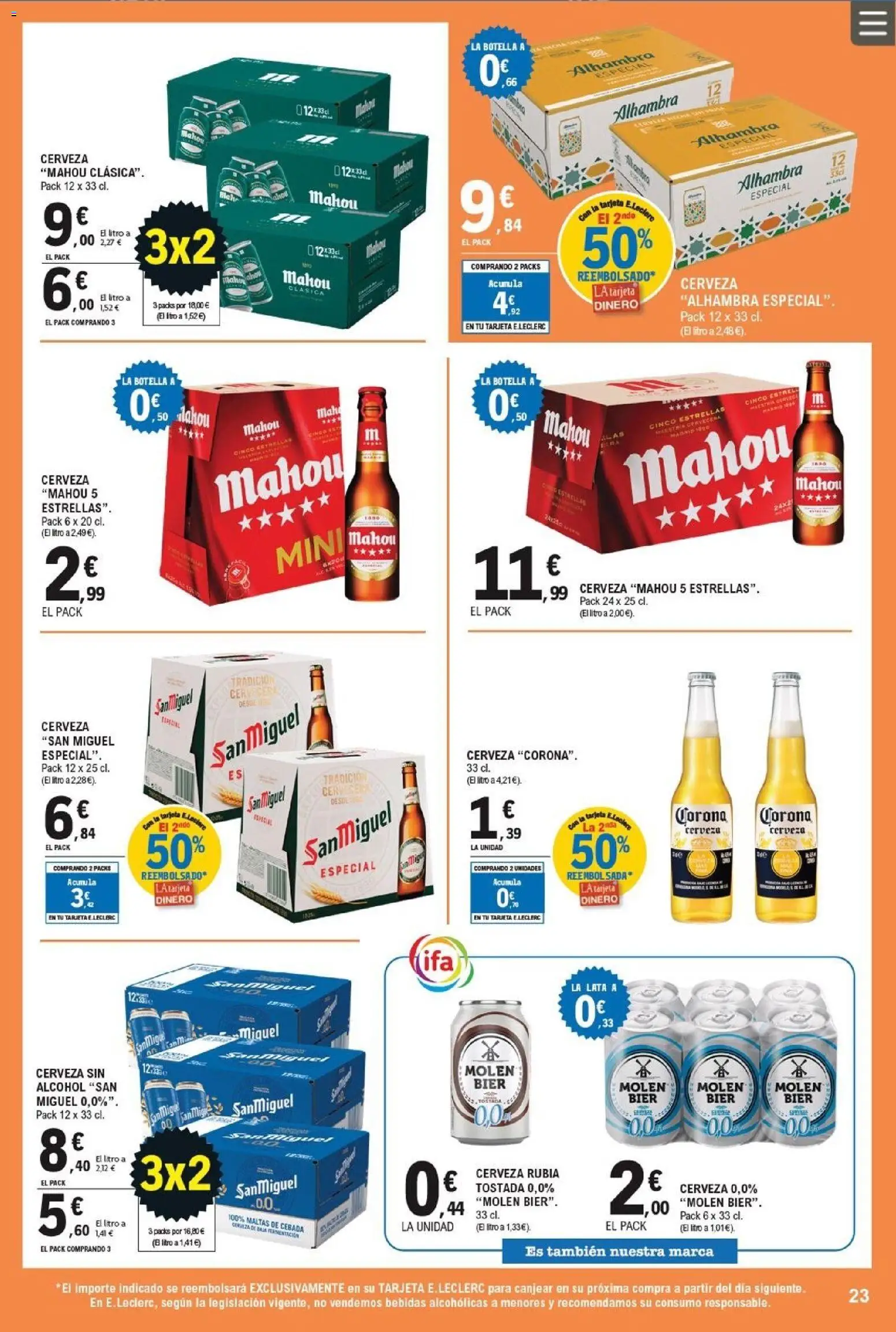 E.Leclerc folleto │ válido desde el 21.01.2026 | Página: 23 | Productos: Cerveza