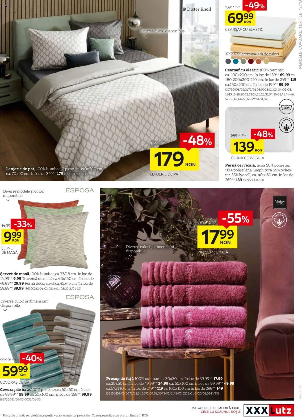 Catalog XXXLutz – valabil de la 01.08.2025 | Pagină: 13 | Produse: Pat, Pernă, Masă, Covoraș de baie