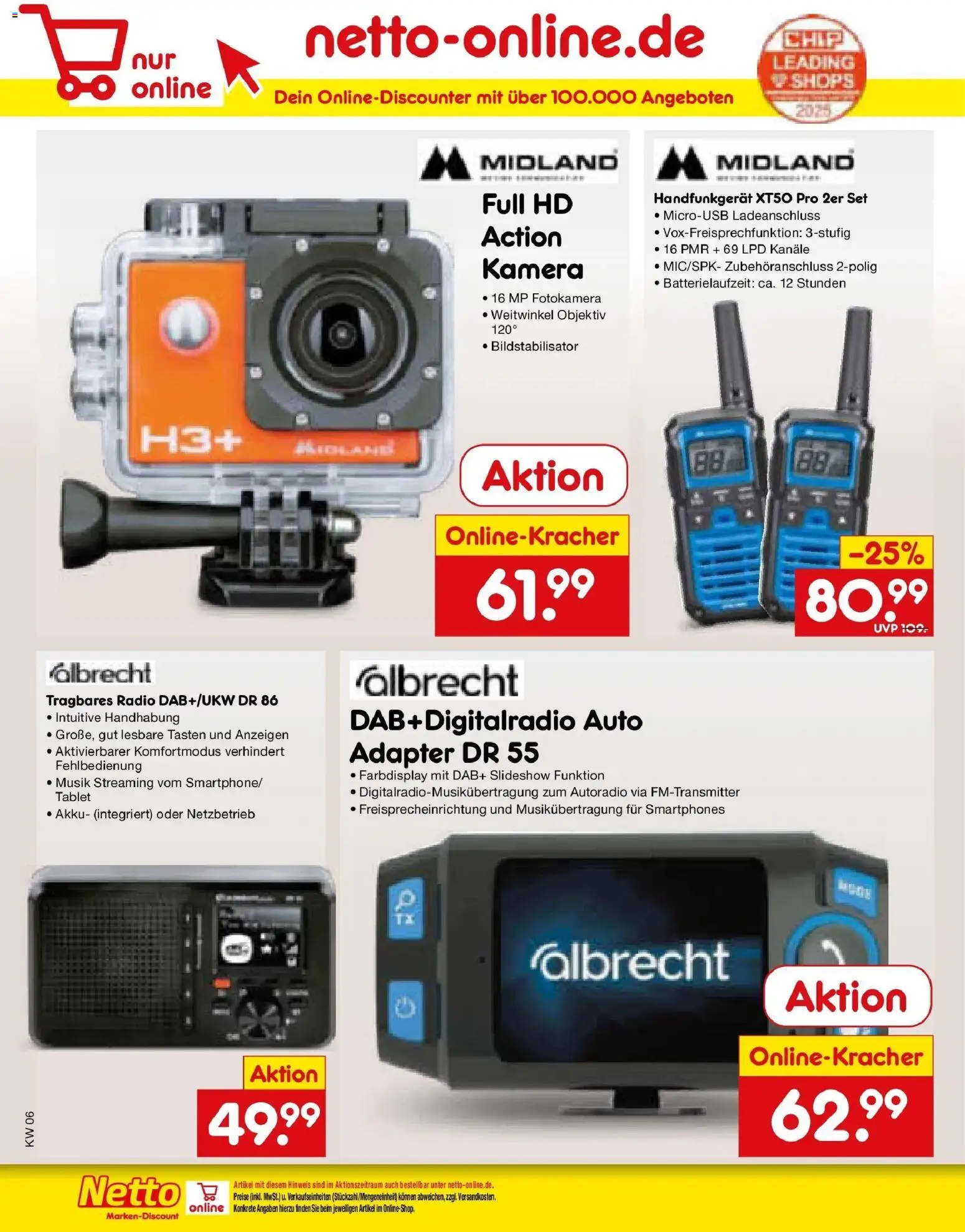 Netto Marken-Discount prospekt Kremmen	 – gültig ab 02.02.2026 | Seite: 30 | Produkte: Kamera, Smartphones, Tablet, Radio