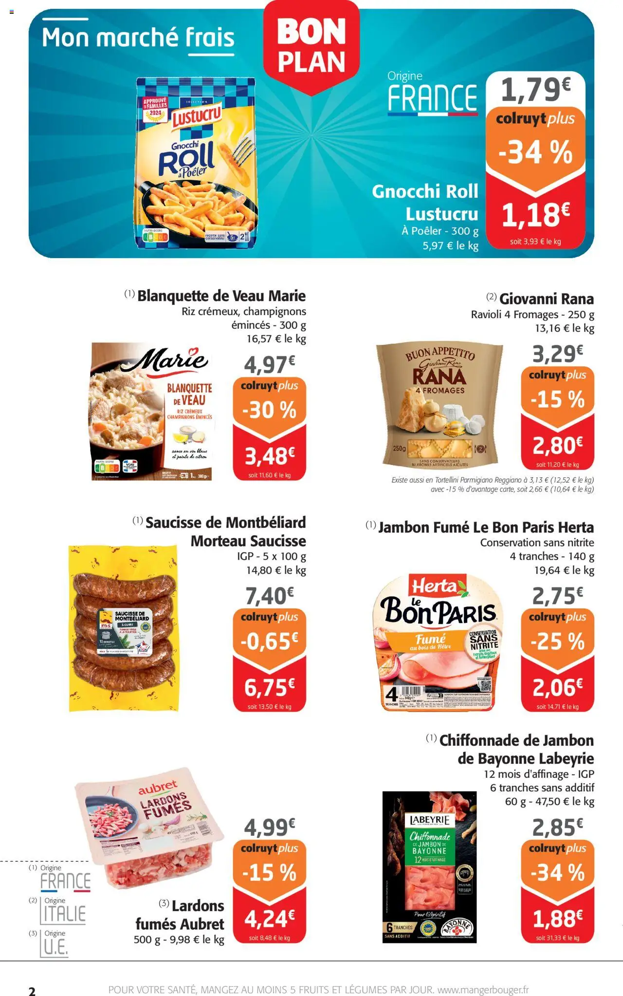 {H1} | Page: 2 | Produits: Lardons, Jambon, Saucisse, Vin