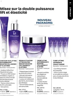 Stanhome - Prévisualisation de SERUM ACTIVATEUR LIFTING RAFFER- MISSANT BOOSTER COLLAGENES ET ELASTIINES, Niacinamide + Fraction pure de lin, • Prépare la peau à recevoir les actifs de la crème, • Stimule la fermeté et l'élasticité de la peau, • La peau est visiblement plus ferme, plus tonique, plus élastique, • Texture fluide soyeuse, ultra sensorielle valide à partir de 23.02.2026 | Page: 83 | Produits: Serum, Crème