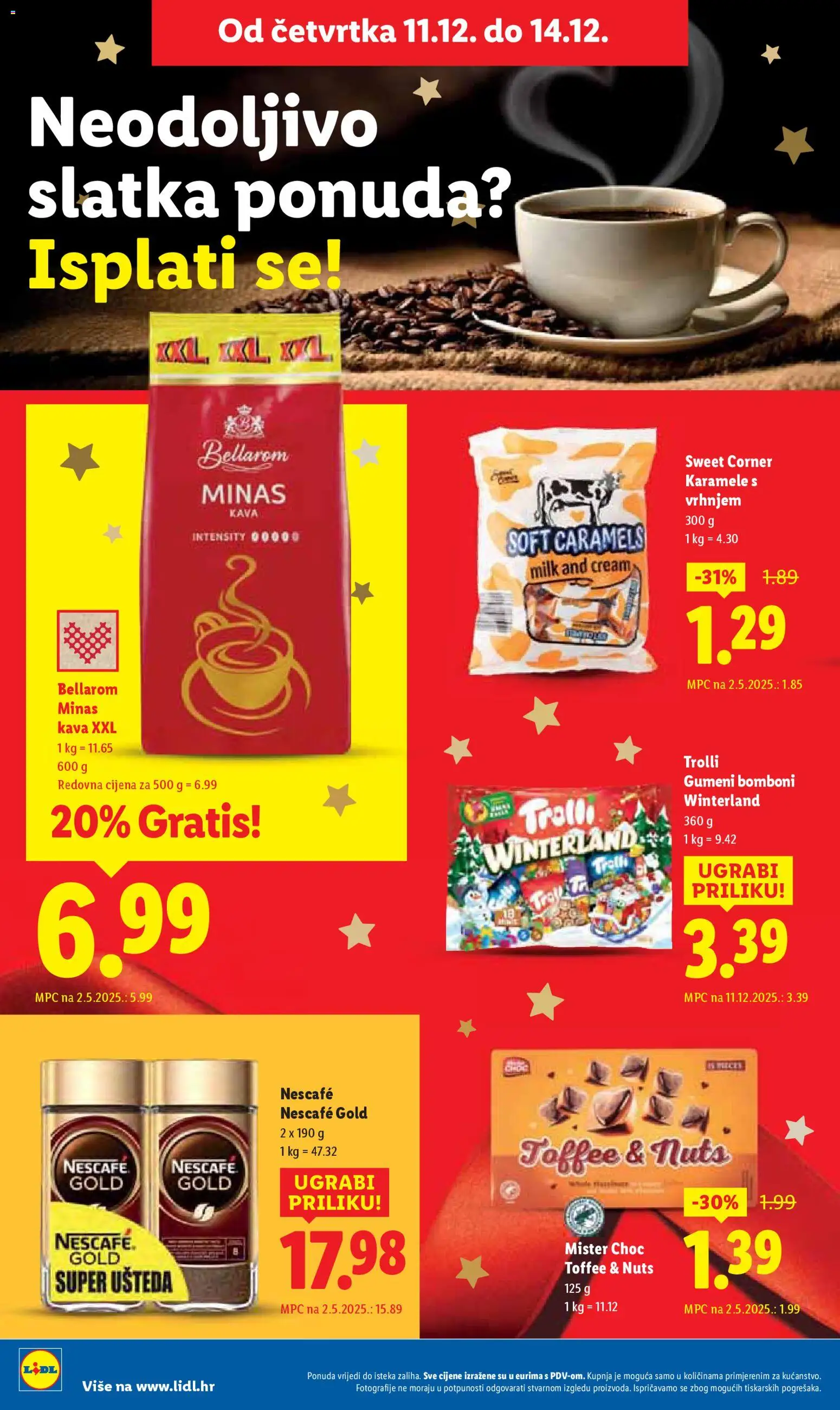 Lidl katalog | vrijedi od 11.12.2025 | Stranica: 10 | Proizvodi: Nescafe, Kava, Bomboni, Nescafe Gold