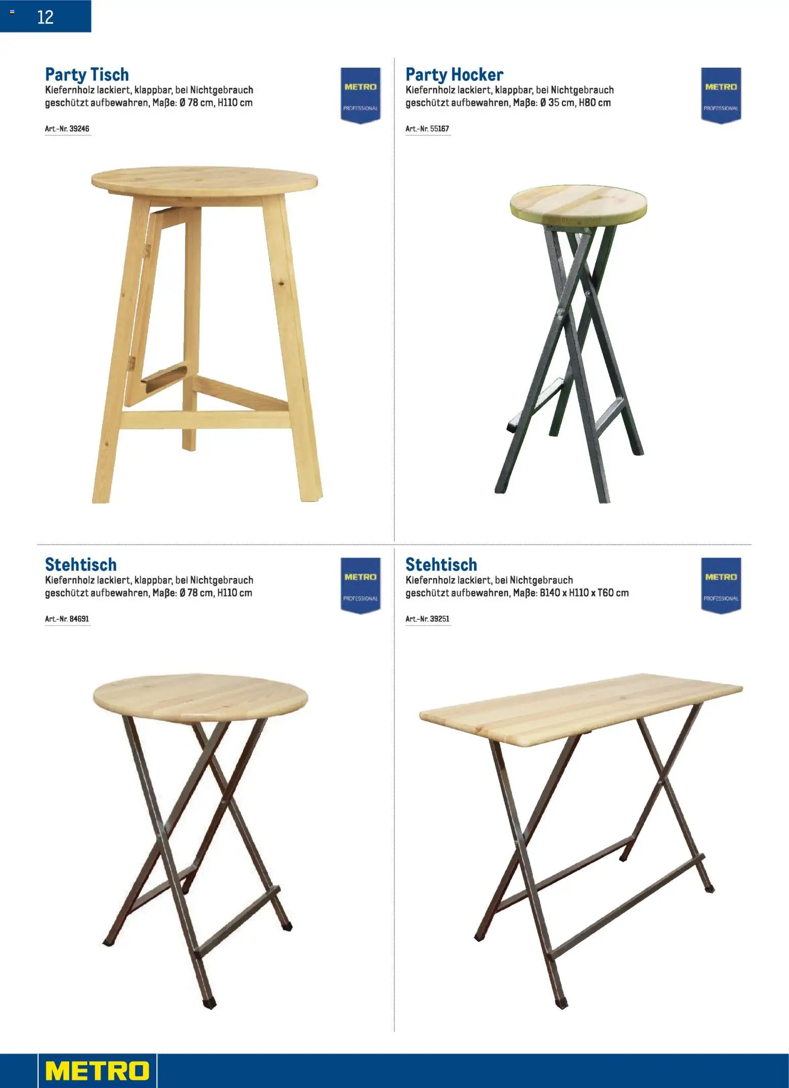 Metro Gast & Garten 2026 gültig ab 01.01.2026 | Seite: 12 | Produkte: Tisch