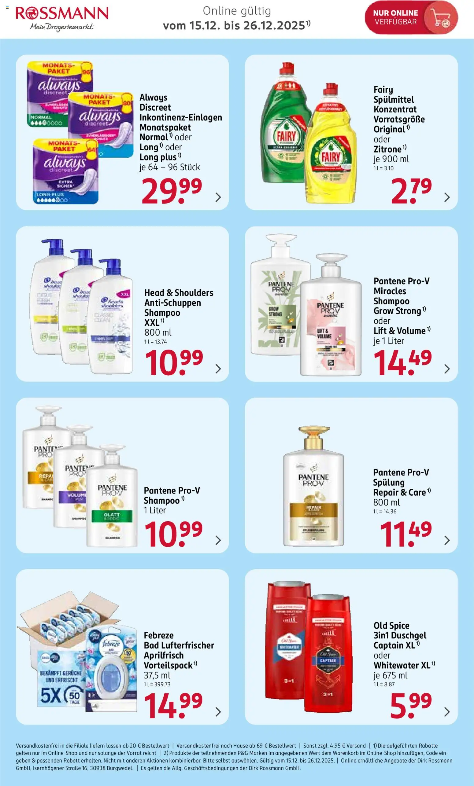 Rossmann Onlineprospekt – gültig ab 15.12.2025 | Seite: 9 | Produkte: Head & shoulders, Shampoo, Duschgel, Shower Gel