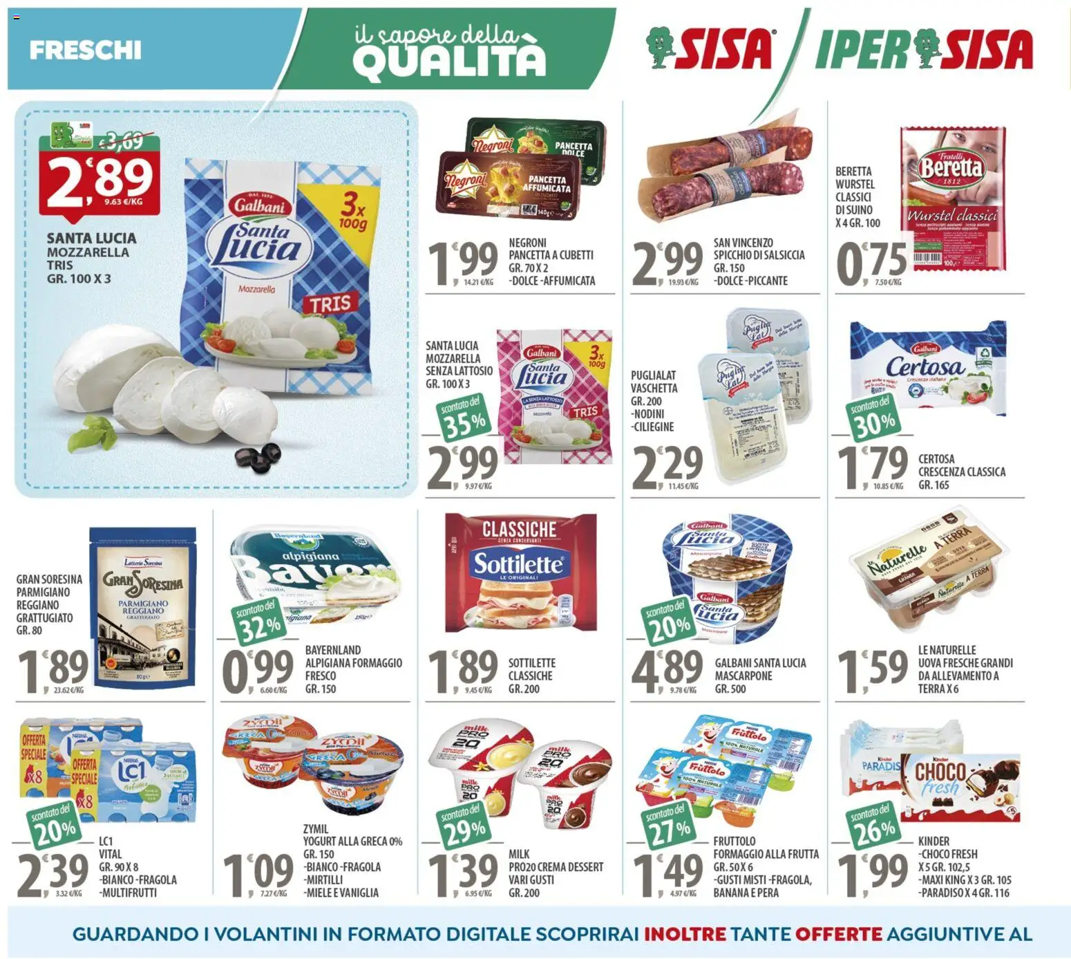 Volantino SISA del 14.11.2025 | Pagina: 6 | Prodotti: Pancetta, Frutta, Formaggio, Pera