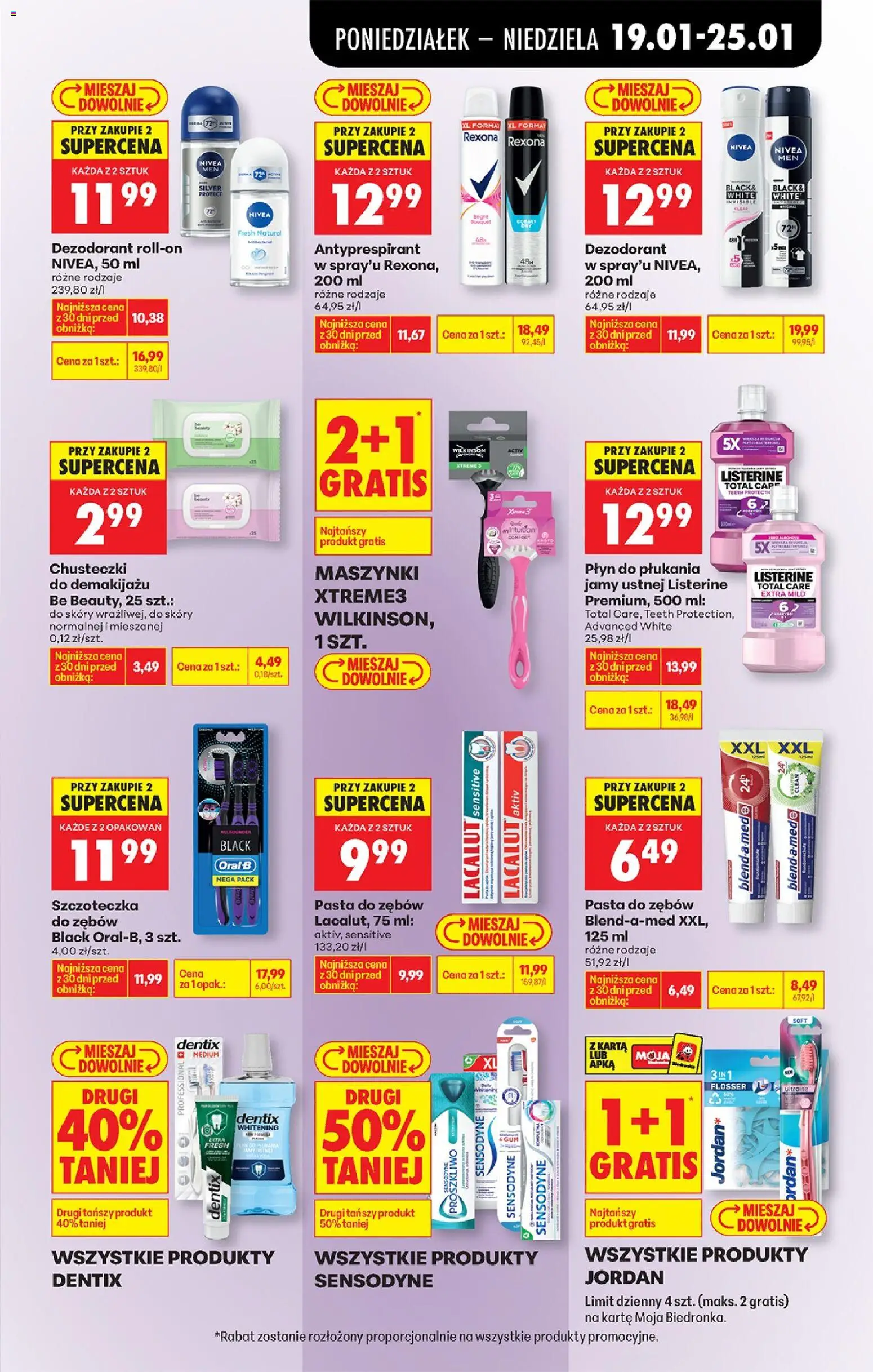 Biedronka gazetka od 19.01.2026 | Strona: 71 | Produkty: Be beauty, Dezodorant, Lacalut, Pasta do zębów