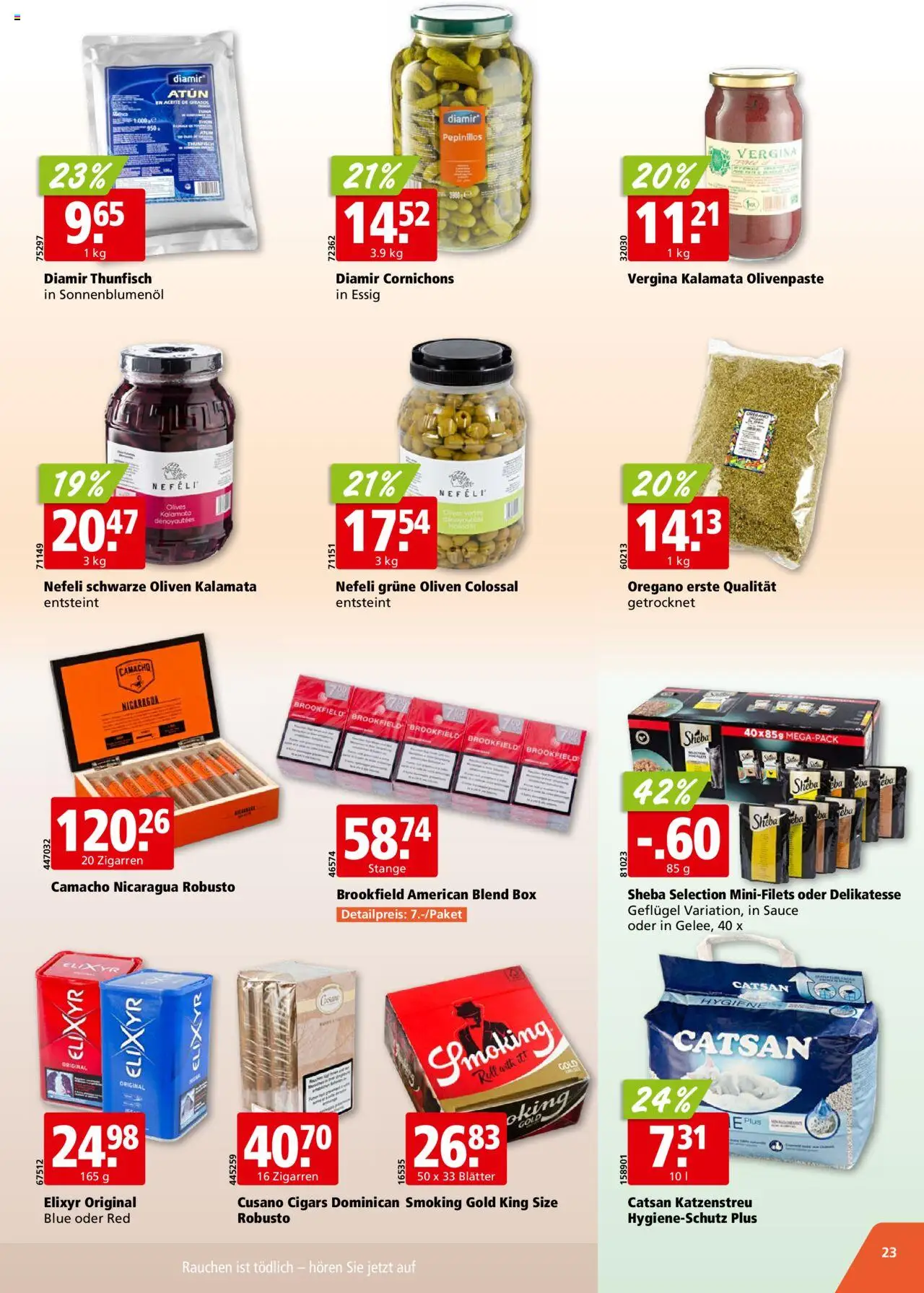 Aligro Aktionen ab 11.08.2025 | Seite: 23 | Produkte: Smoking, Box, Essig