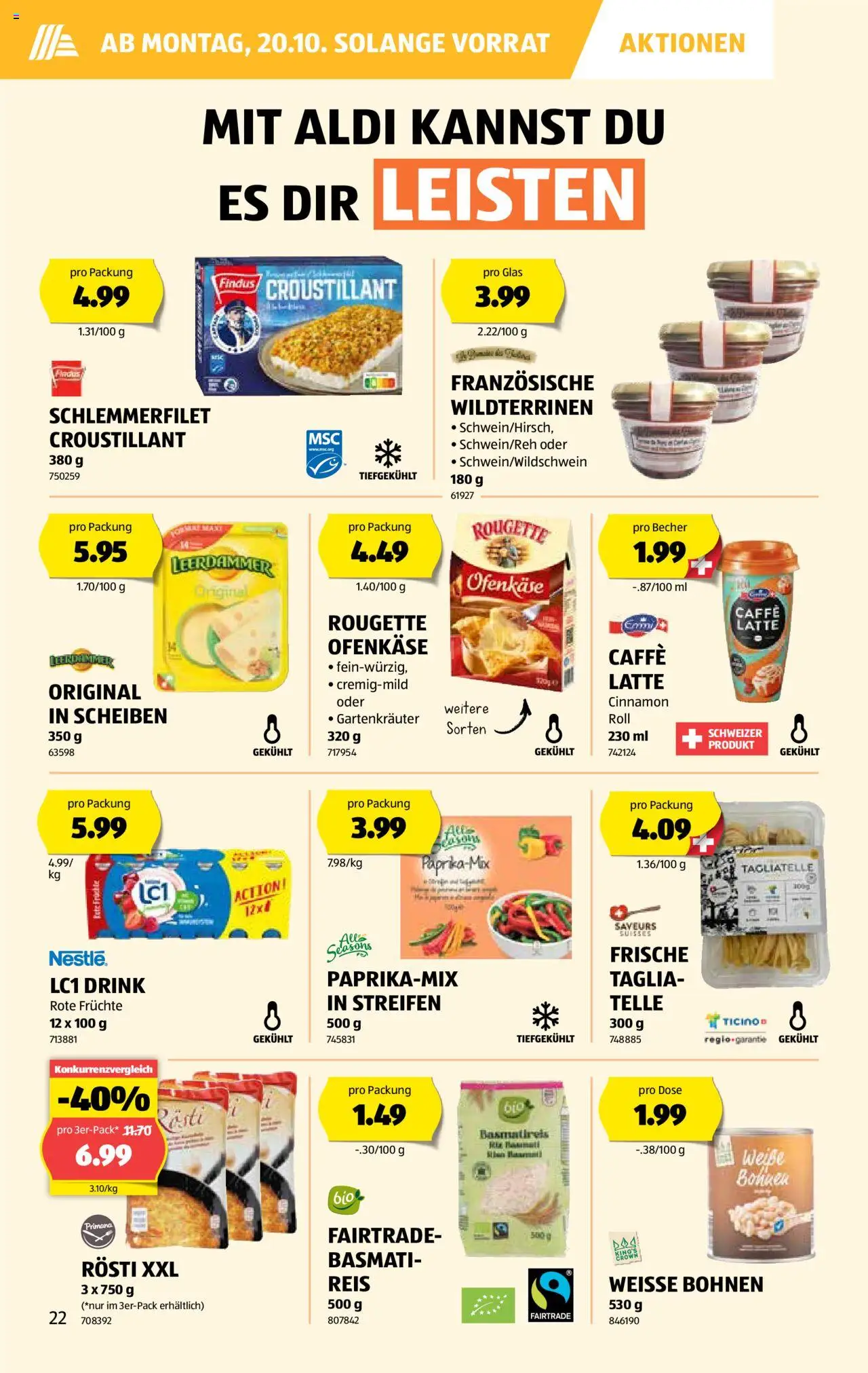 Aldi Aktionen – gültig ab 16.10.2025 | Seite: 23 | Produkte: Basmatireis, Reis, Früchte