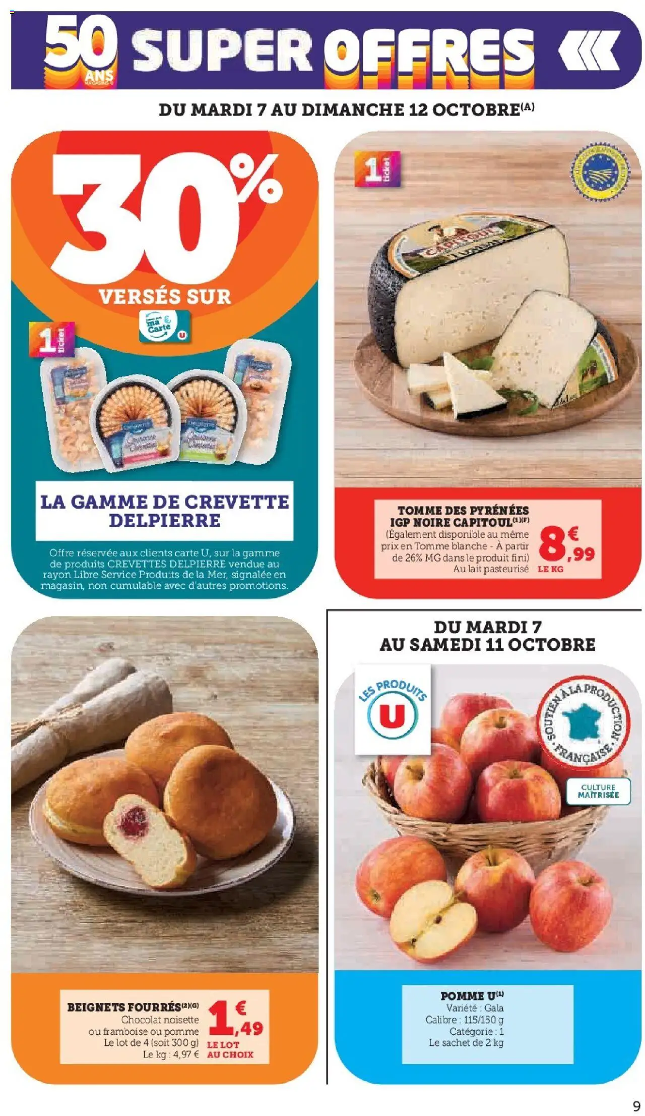 {H1} | Page: 9 | Produits: Framboise, Noisette, Crevette, Crevettes