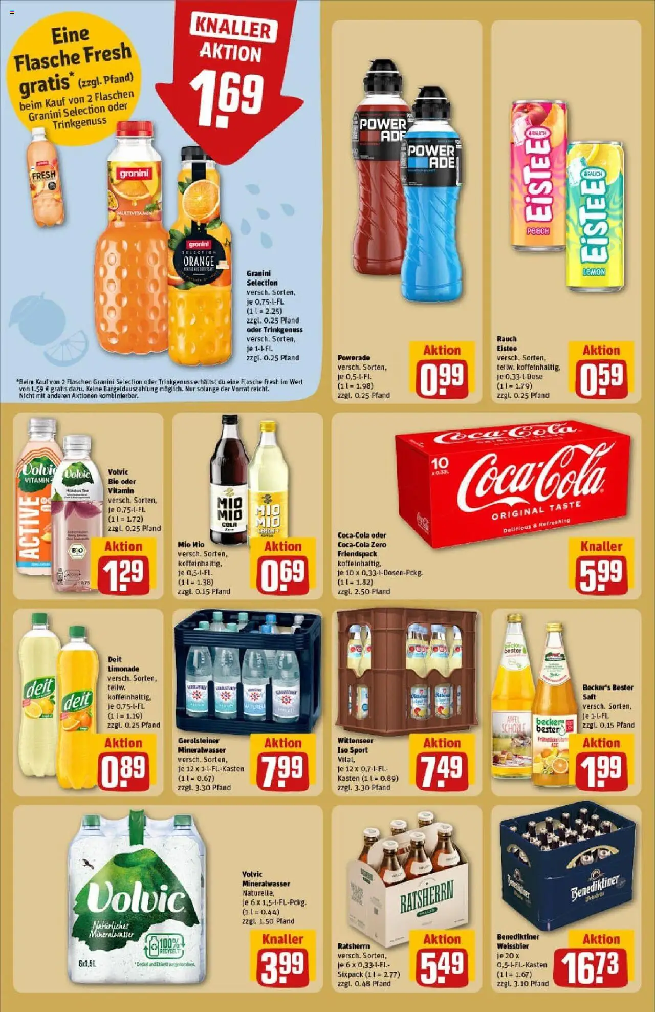 Rewe prospekt Hamburg	 – gültig ab 28.09.2025 | Seite: 22 | Produkte: Mineralwasser, Granini, Volvic, Gerolsteiner