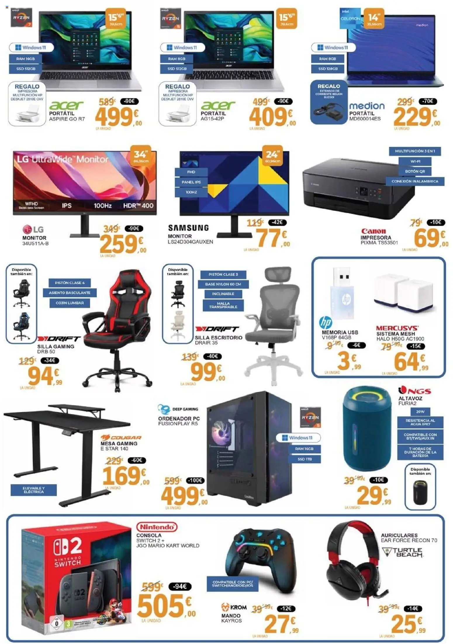 E.Leclerc - Black Friday │ válido desde el 03.11.2025 | Página: 7 | Productos: Consola, Ordenador, USB, Batería