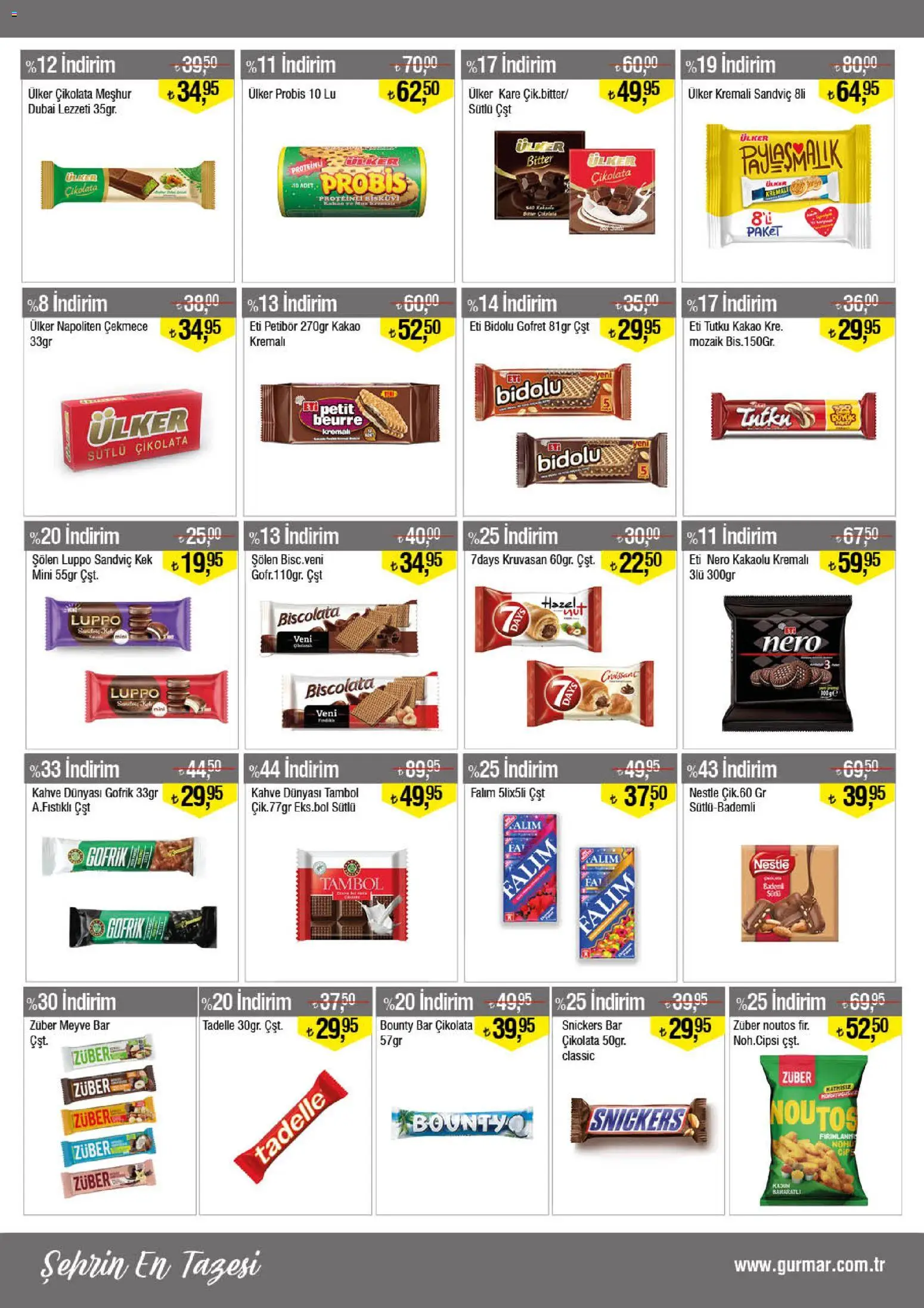 Gürmar Katalog - 16.01.2026 tarihinden itibaren geçerlidir | Sayfa: 11 | Ürünler: Gofret, Kahve, Çikolata, Meyve