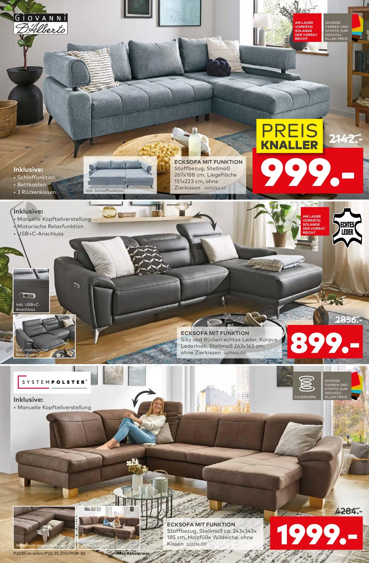 Porta! Prospekt 	 – gültig ab 01.12.2025 | Seite: 4 | Produkte: Ecksofa, Kissen