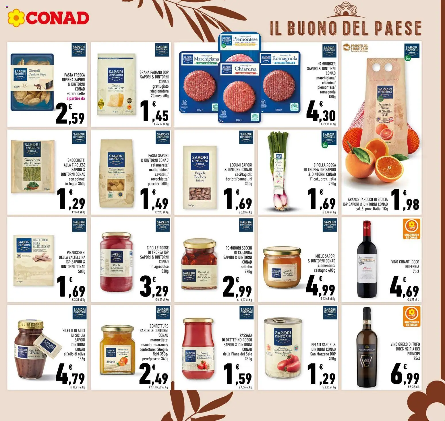 Volantino Conad del 29.01.2026 | Pagina: 11 | Prodotti: Pasta, Spinaci, Arancia, Alici