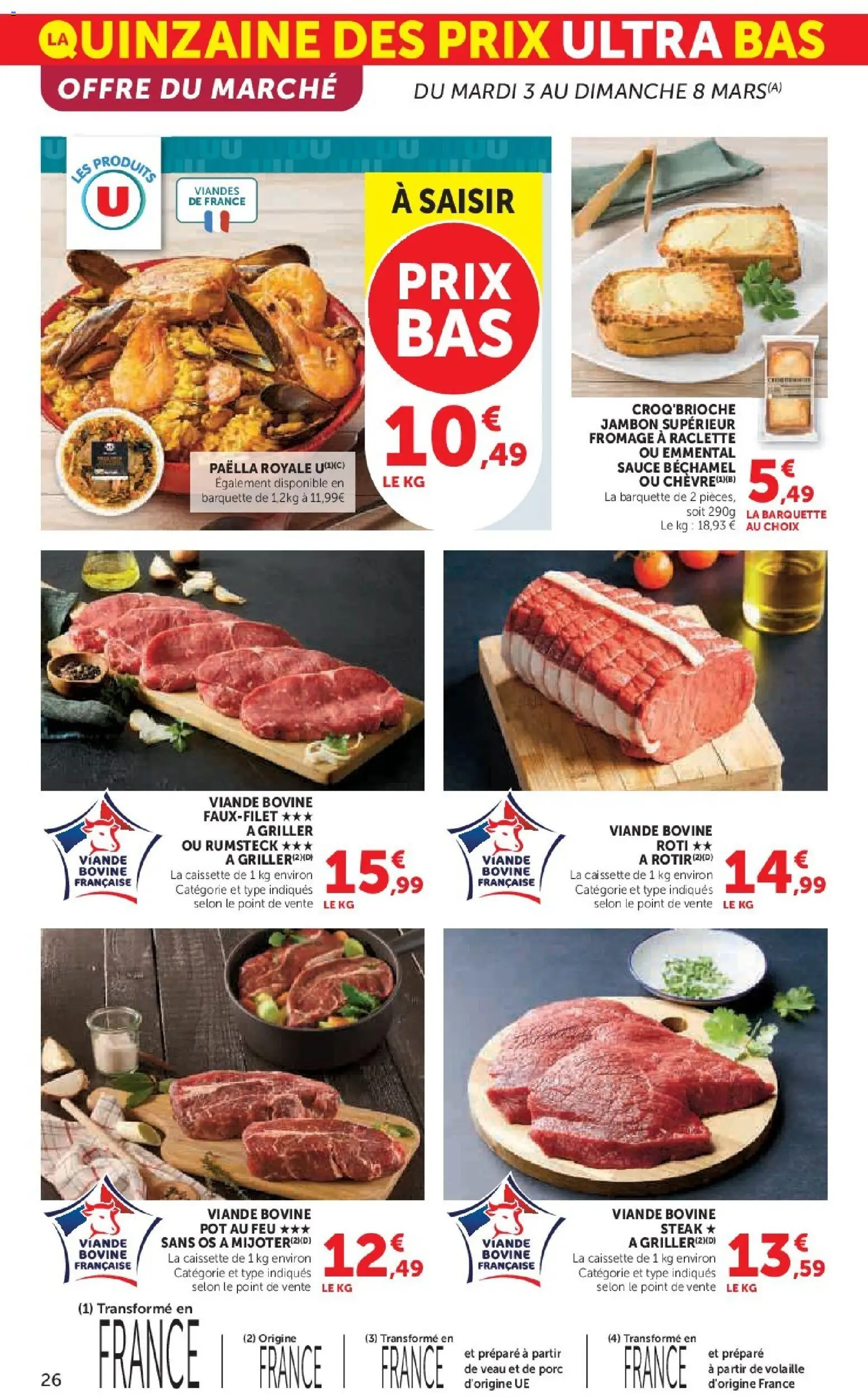 {H1} | Page: 26 | Produits: Fromage à raclette, Viande, Porc, Viande bovine