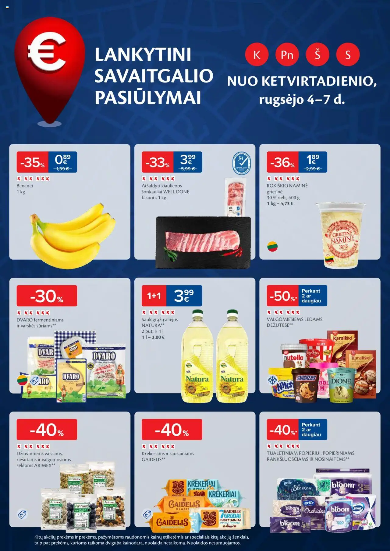 MAXIMA - Leidinys│galioja nuo 02.09.2025 | Puslapis: 48 | Prekių: Kiaulienos, Aliejus, Bananai, Grietinė