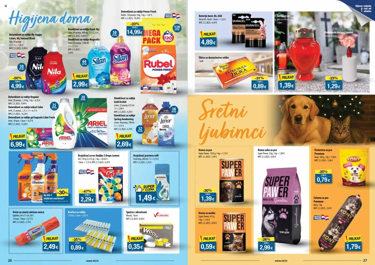 NTL katalog | vrijedi od 24.12.2025 | Stranica: 14 | Proizvodi: Osvježivač prostora, Vreće za smeće, Nila, Ariel
