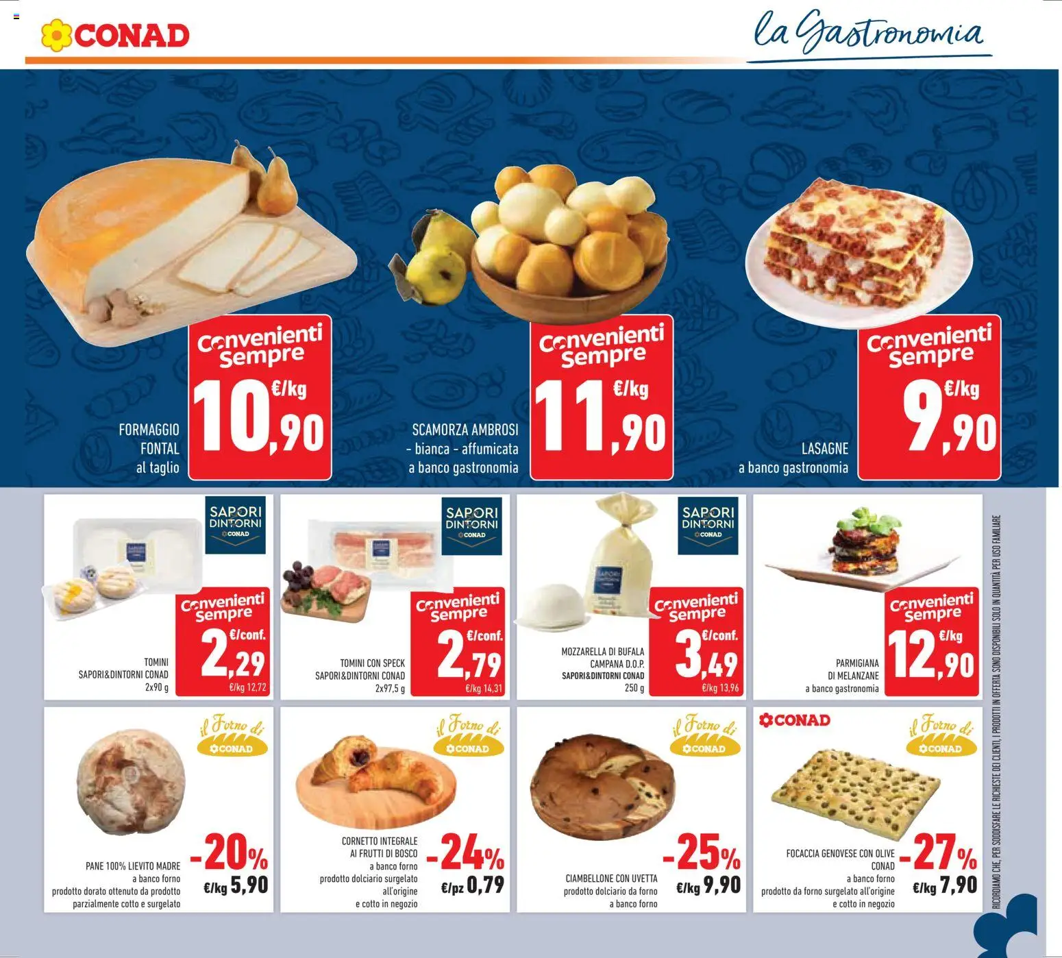 Volantino Conad del 22.04.2026 | Pagina: 13 | Prodotti: Pane, Cornetto, Formaggio, Olive