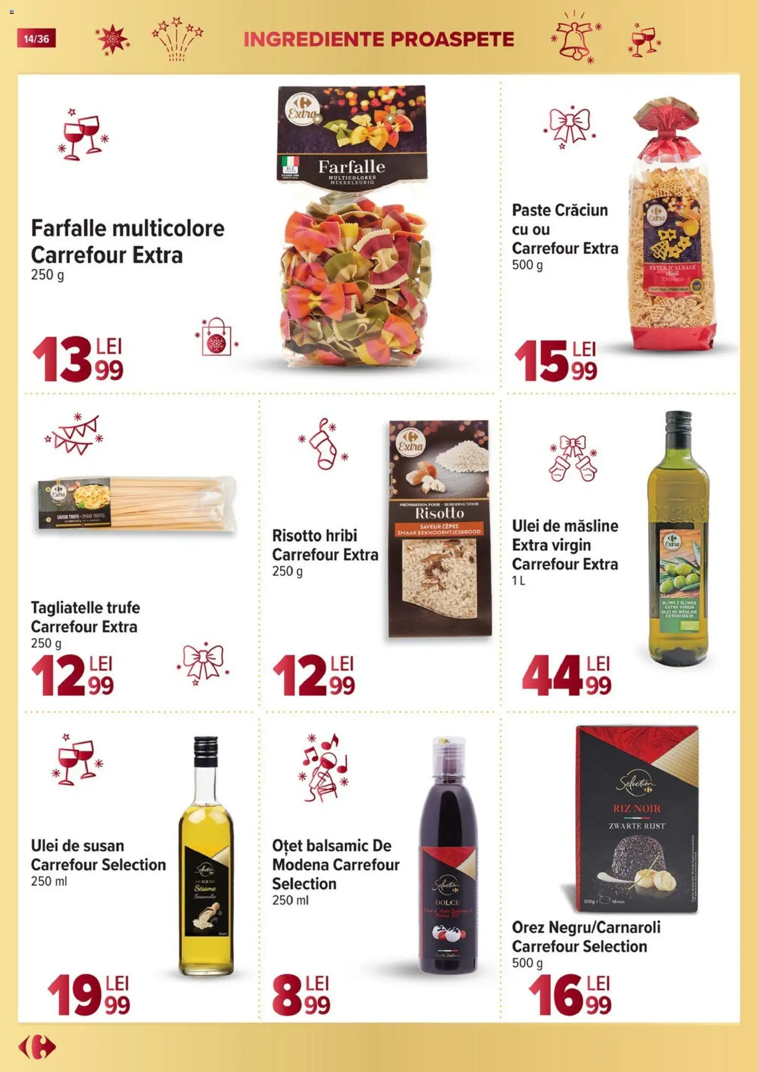 Noul catalog Carrefour – valabil de la 19.11.2025 | Pagină: 14 | Produse: Măsline, Ulei, Oțet, Paste