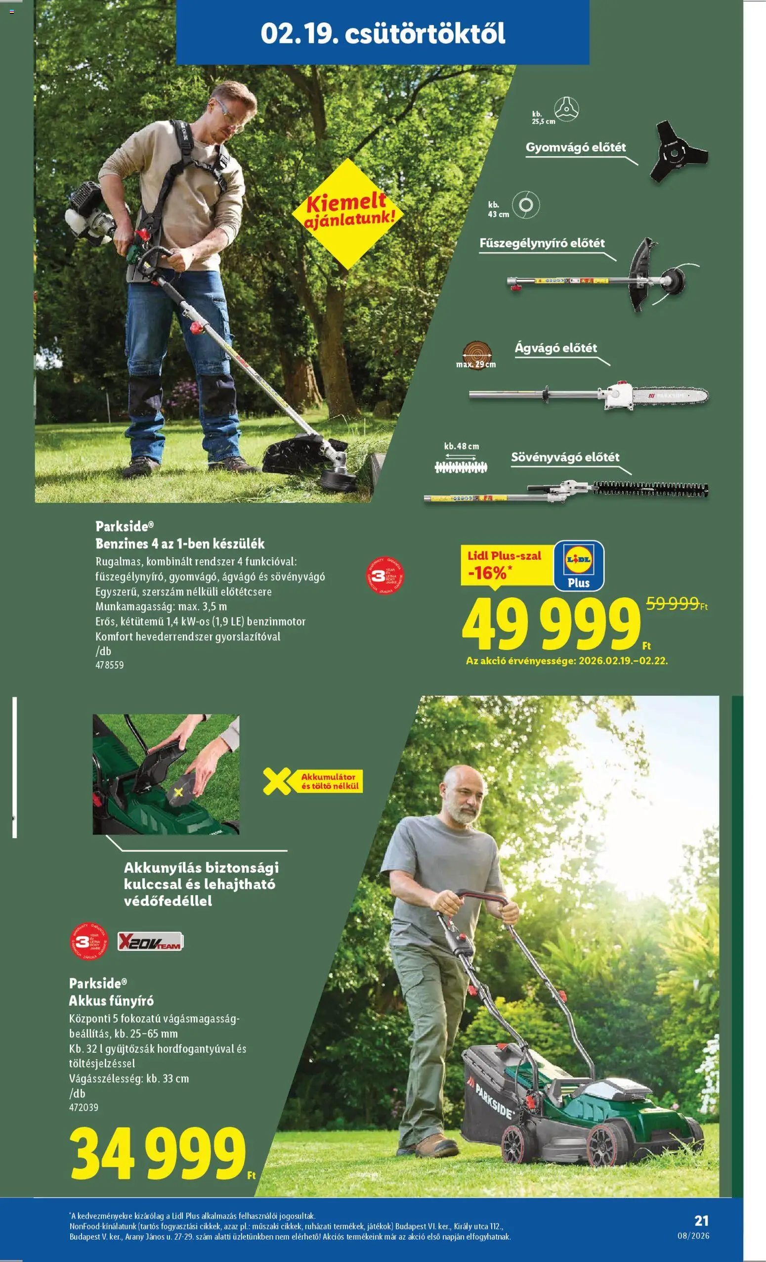 Lidl akciós ujság - amely érvényes a következő dátumtól: 19.02.2026 | Oldal: 21