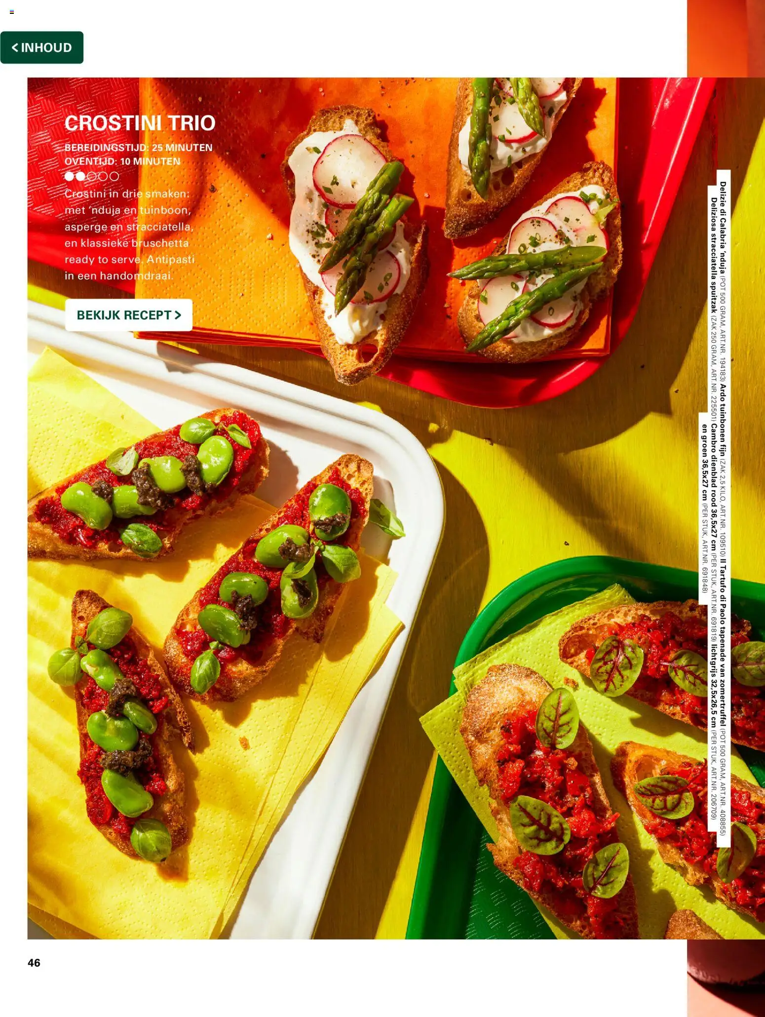 {H1} | Pagina: 46 | Producten: Pot, Dienblad, Zak