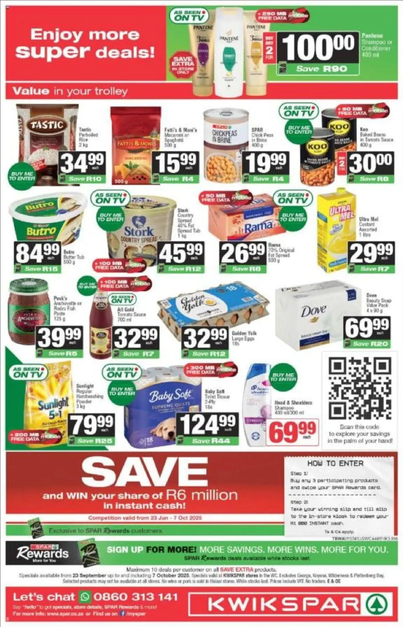 New KWIKSPAR catalogue – valid from 23.09.2025 | Page: 4 | Products: TV, Powder, Pork, Sauce