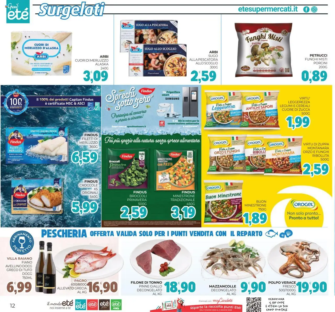 Volantino Eté del 21.10.2025 | Pagina: 12 | Prodotti: Cereali, Polpo, Mazzancolle, Zucca