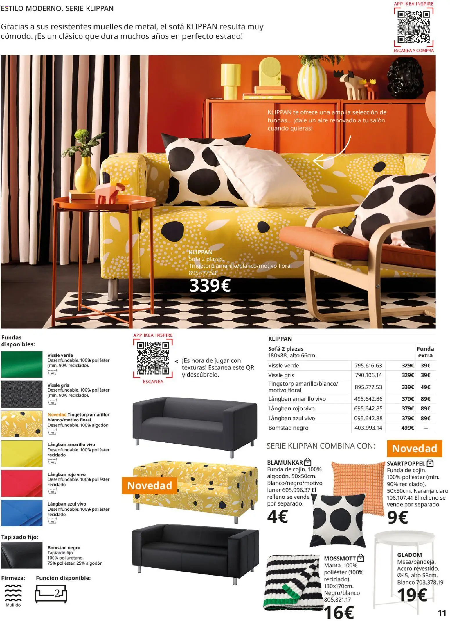Catálogo IKEA Sofás │ válido desde el 02.12.2025 | Página: 11 | Productos: Té, Funda, Sofá