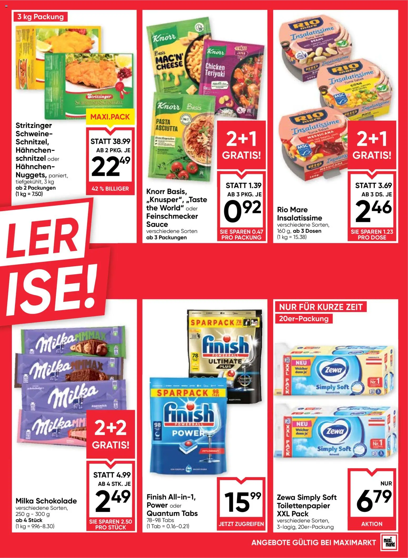 Maximarkt Flugblatt gültig ab 02.01.2026 | Seite: 5 | Produkte: Pasta, Schokolade